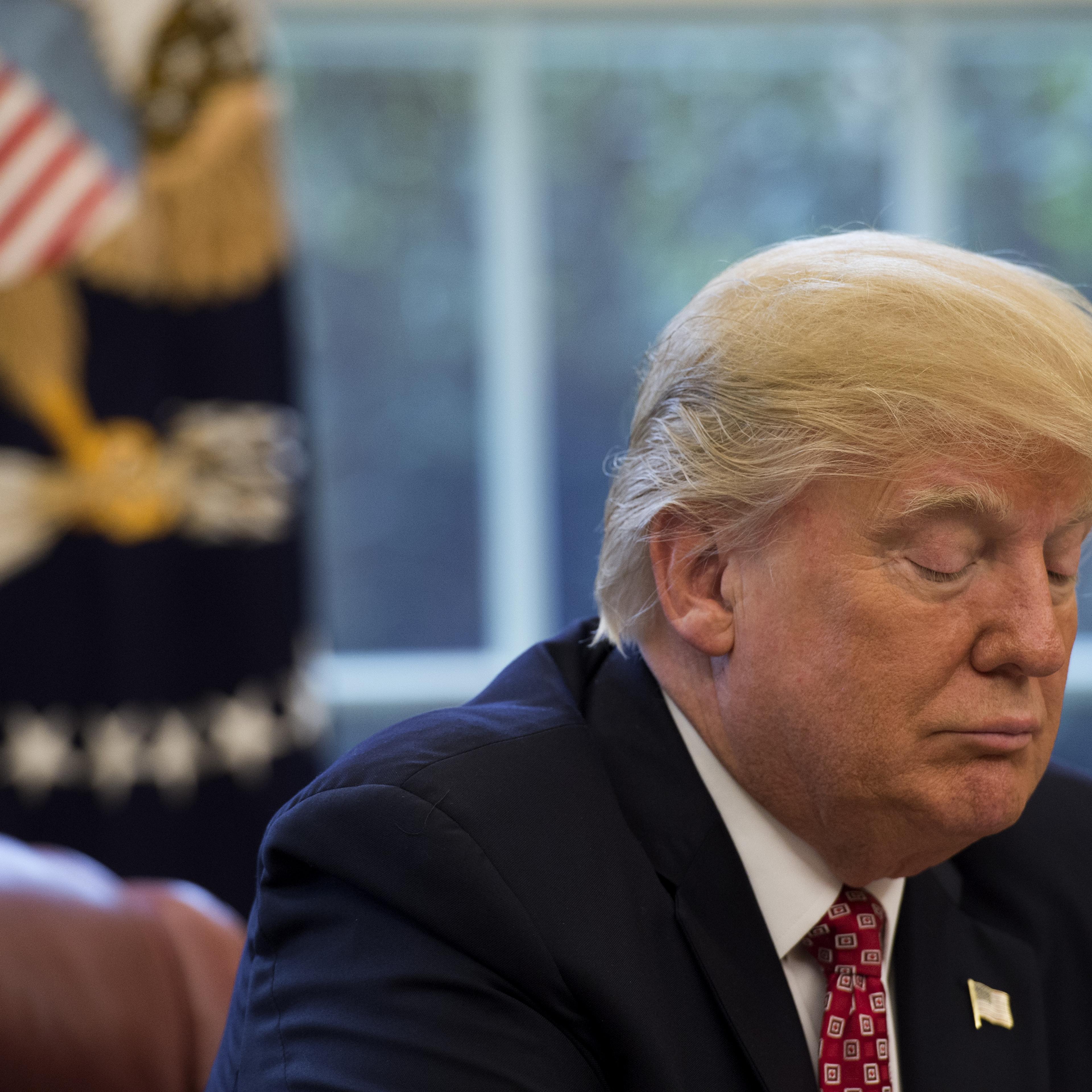 President Trump Holds Video Conference With NASA Astronauts Aboard The International Space Station