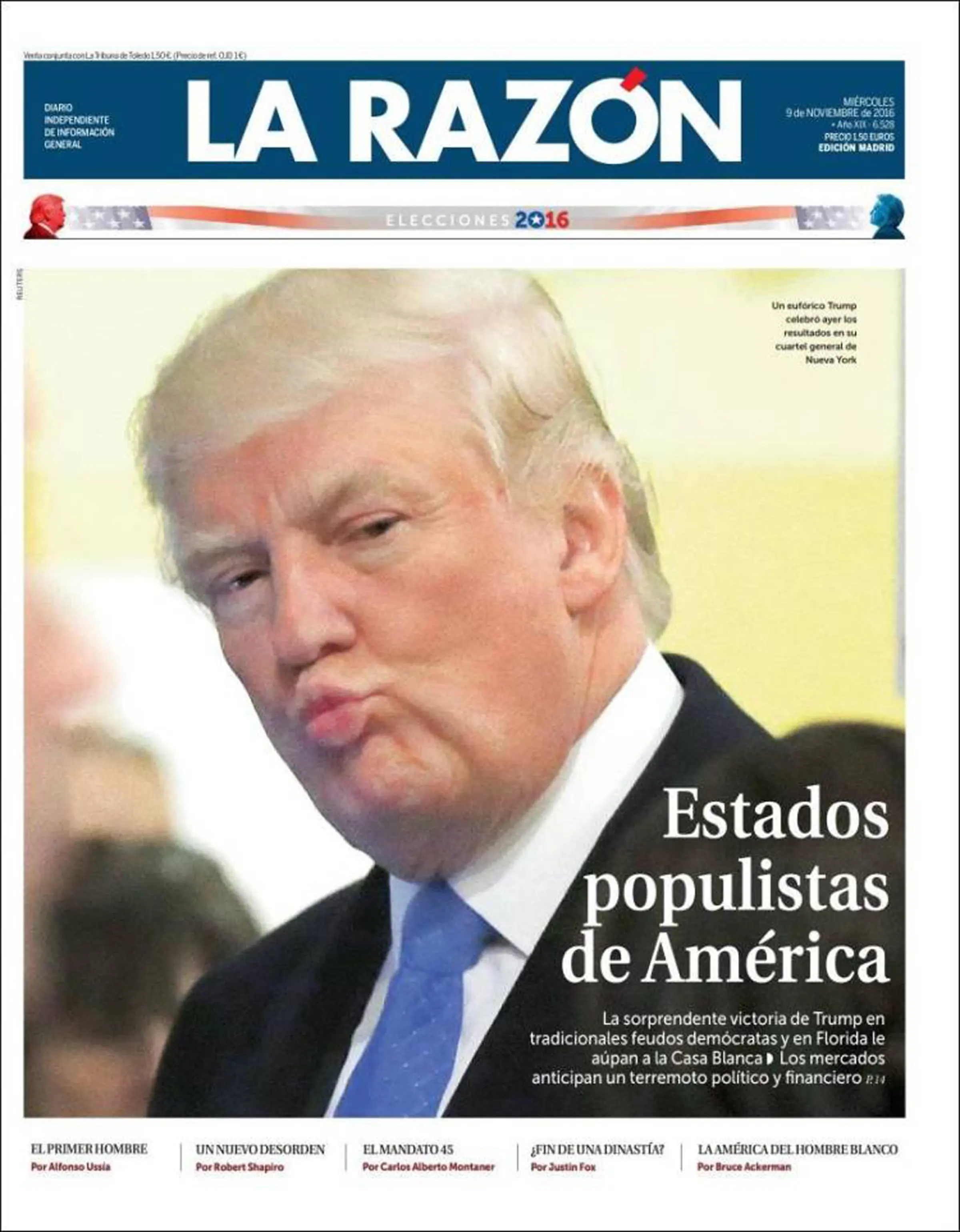 "Populist States of America" on La Razon, Spain