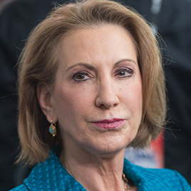 Carly Fiorina, former CEO of Hewlett-Packard and chairman of the American Conservative Union Foundation, waits to be interviewed at the annual Conservative Political Action Conference (CPAC) at National Harbor, Md. on Feb. 26, 2015.