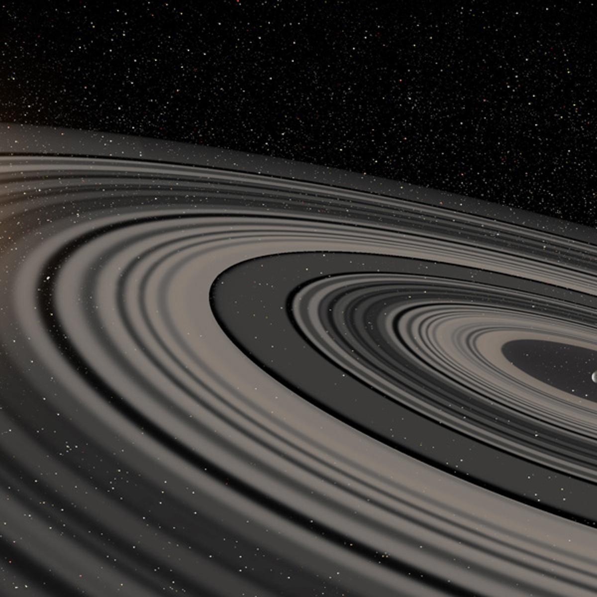 Living large: Artist's conception of the giant ring system