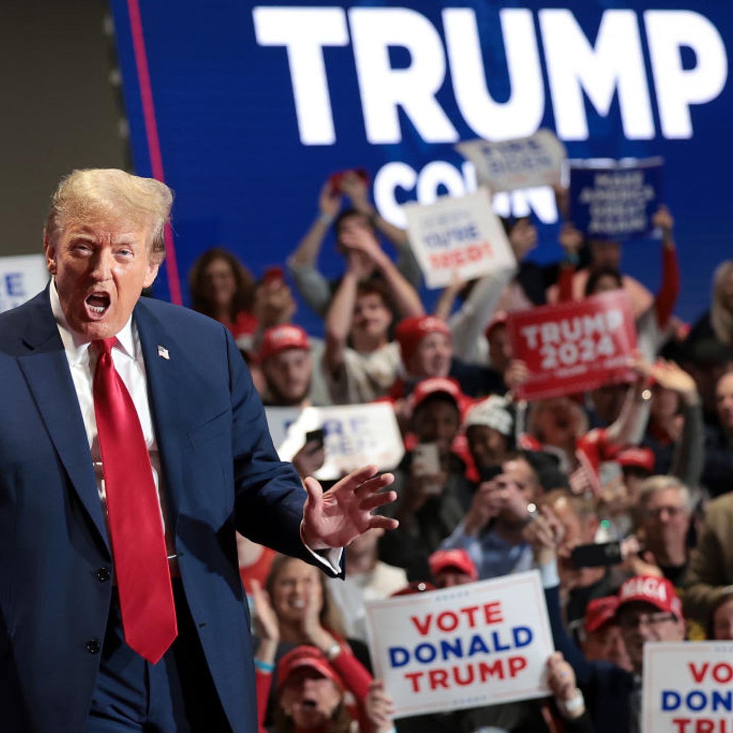 Donald Trump Campaigns Holds Campaign Rally In Richmond, Virginia