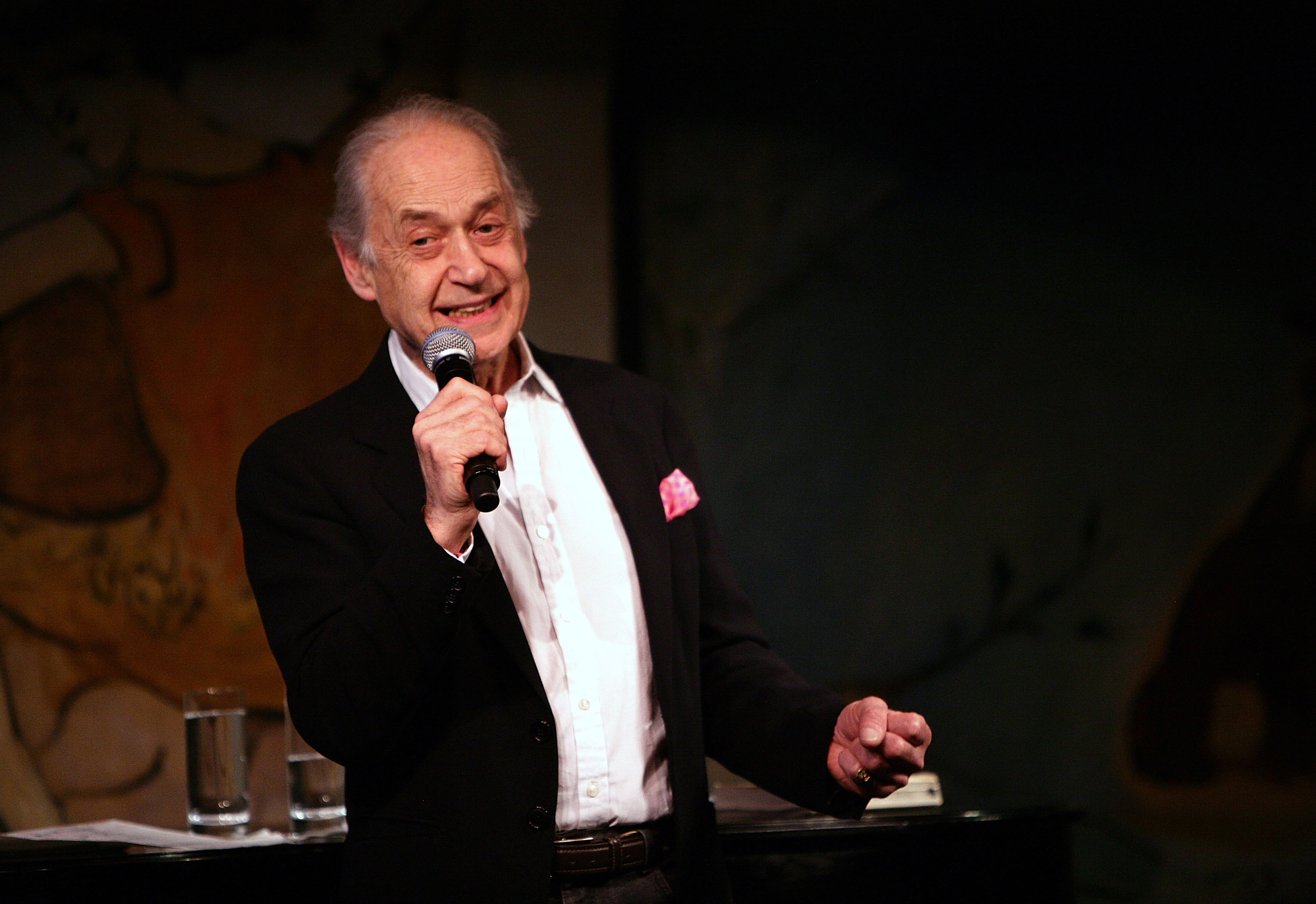 Actor Sir John Standing performs at the opening night of "Performing Noel Coward" at the Cafe Carlyle on February 23, 2010 in New York City.