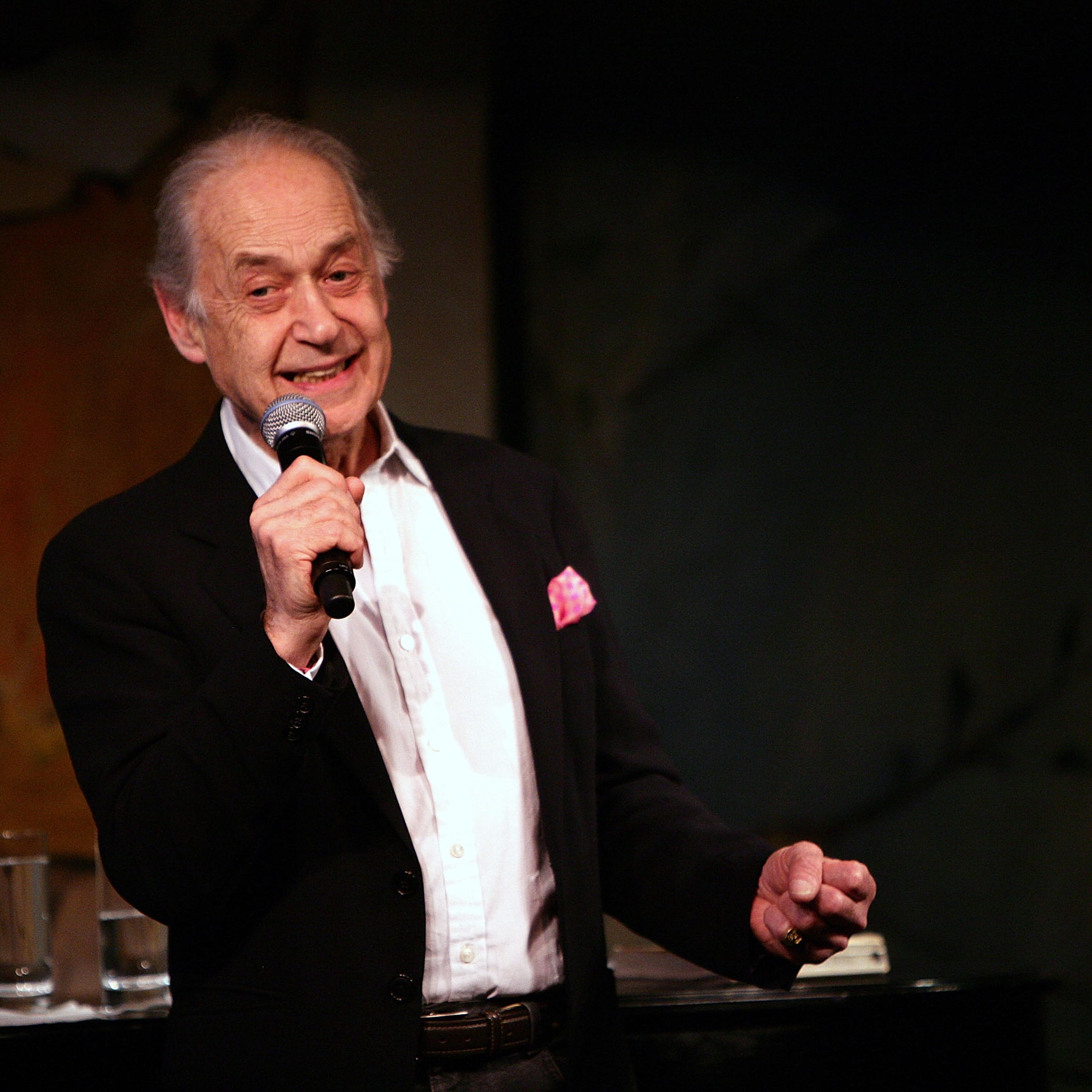 Actor Sir John Standing performs at the opening night of "Performing Noel Coward" at the Cafe Carlyle on February 23, 2010 in New York City.