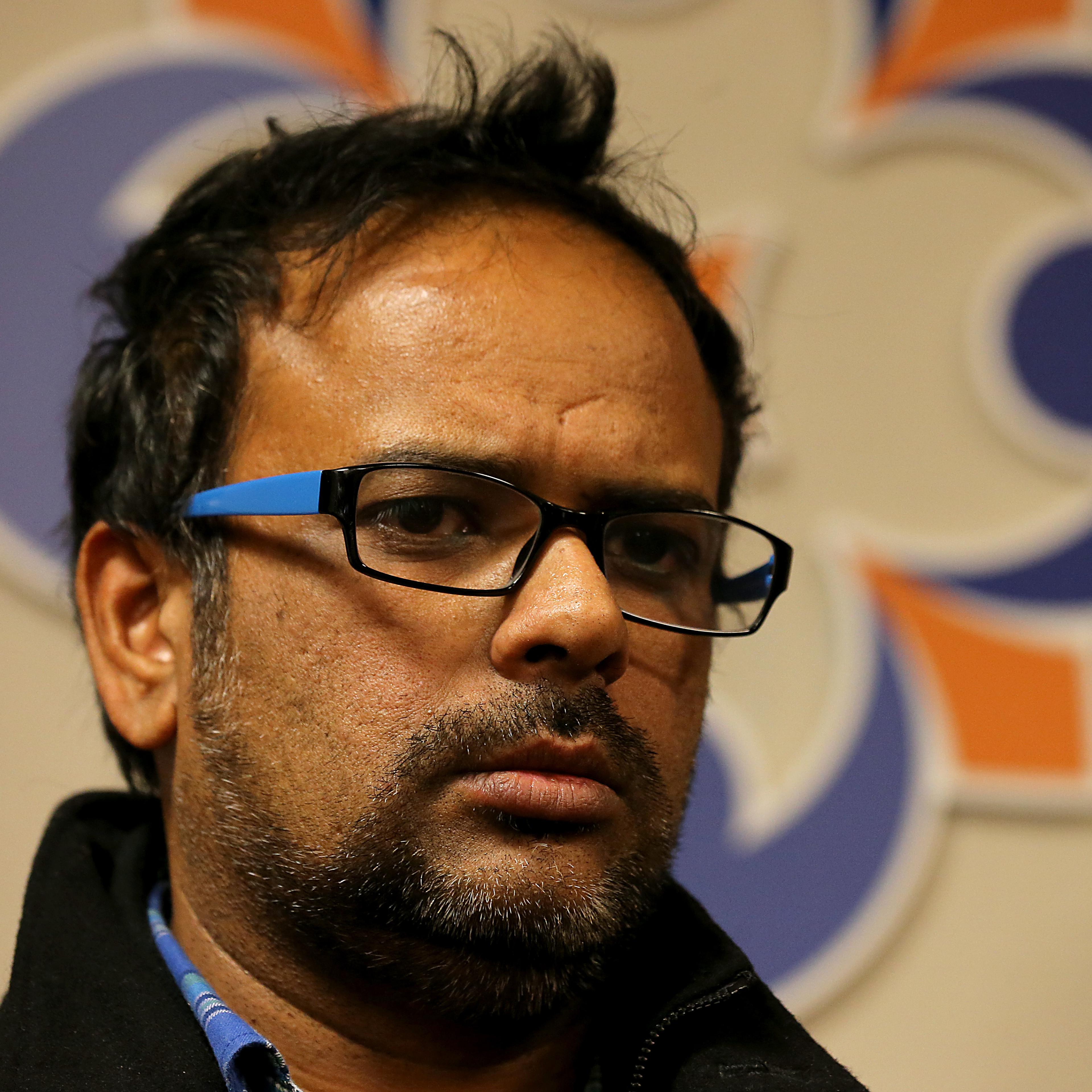 Farhan Khan joins religious leaders during a press conference at the Council of American Islamic Relations December 2, 2015 in Anaheim, California.
