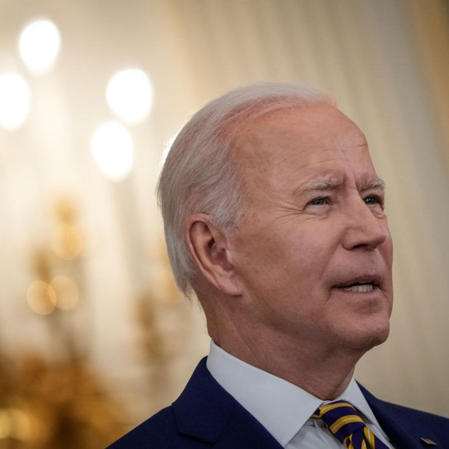 President Joe Biden speaks about the nation's COVID-19 response and the vaccination program in the State Dining Room of the White House on June 18, 2021 in Washington, DC.