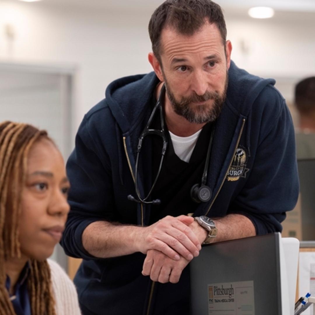 Krystel McNeil and Noah Wyle in <i>The Pitt</i>