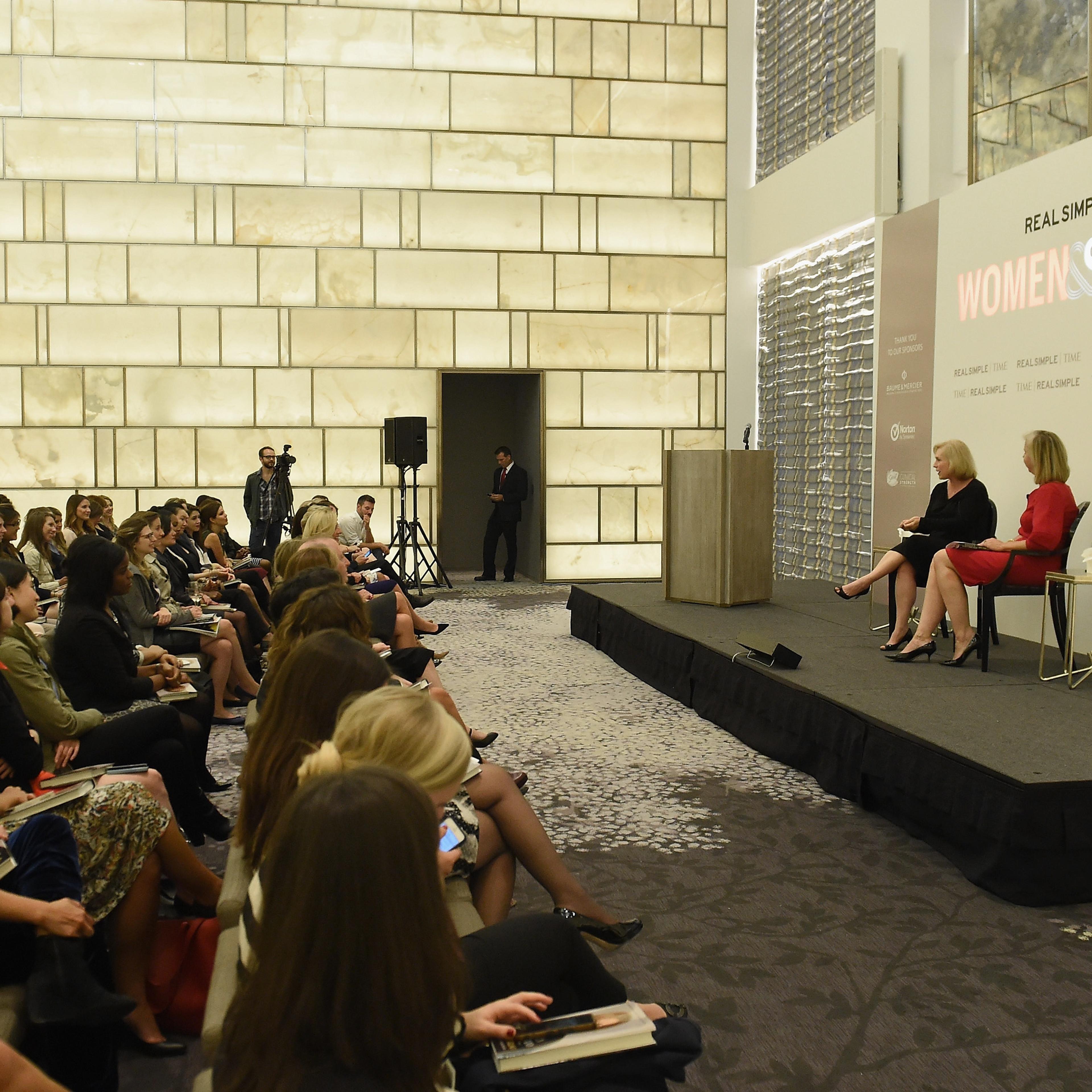 Kirsten Gillibrand and Nancy Gibbs speak at the TIME and Real Simple's Women & Success event at the Park Hyatt on Oct. 1, 2014 in New York City.