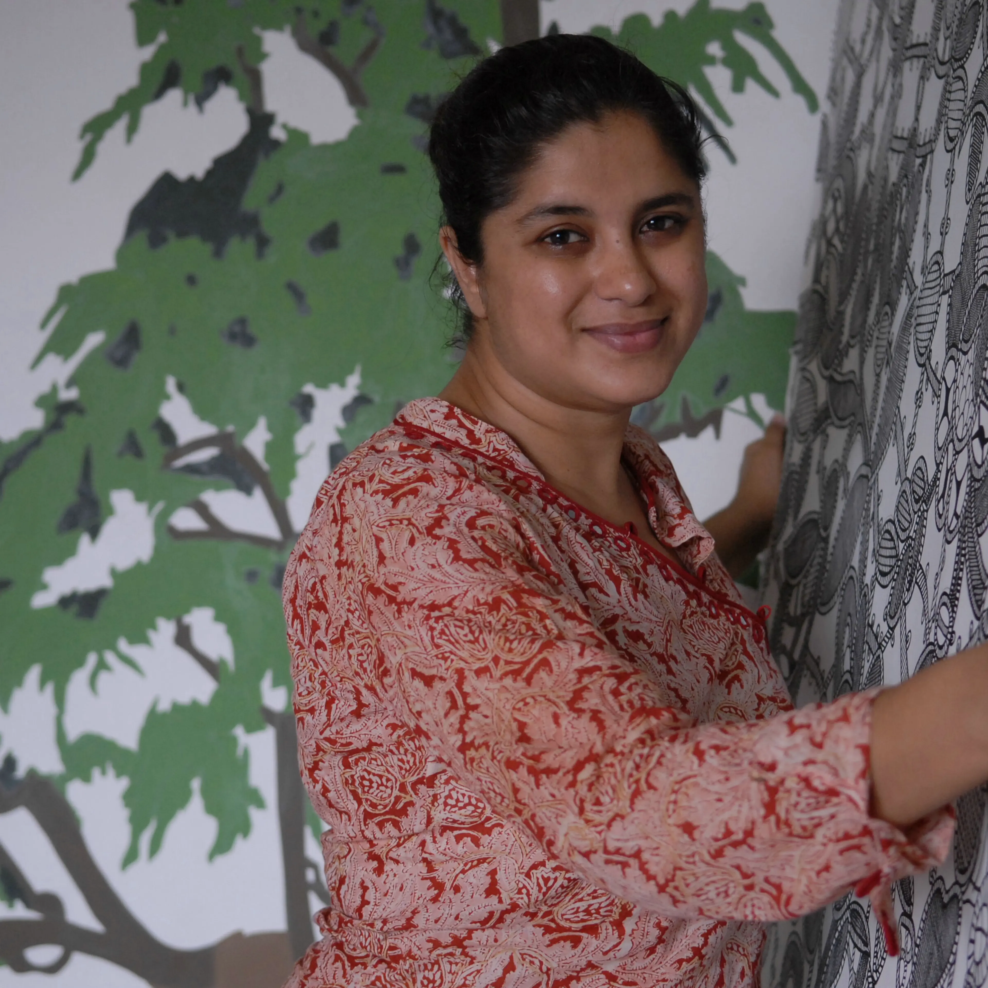 Hema Upadhyay, Artist at her Studio in Mumbai, Maharashtra, India ( for IT Woman Magazine )