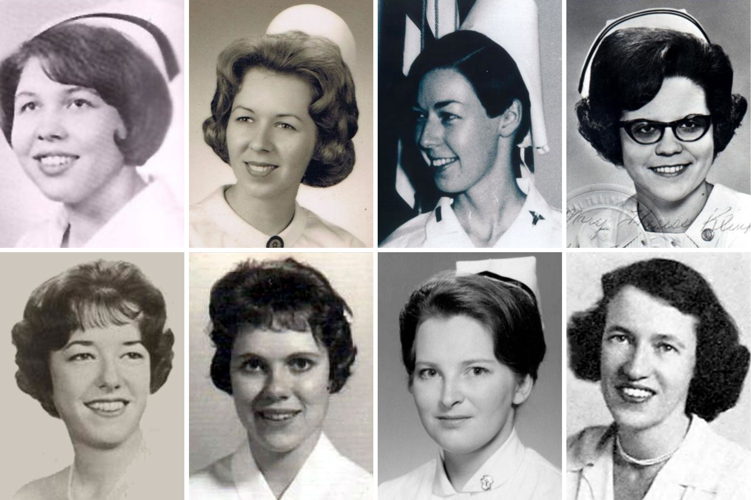 1st. Lt. Hedwig Orlowski, 2nd Lt. Carol Drazba, 1st. Lt.Sharon Lane, Capt. Mary Klinker, Capt. Eleanor Alexander, 2nd Lt. Elizabeth Jones, 2nd Lt. Pamela Donovan, LTC Annie Graham