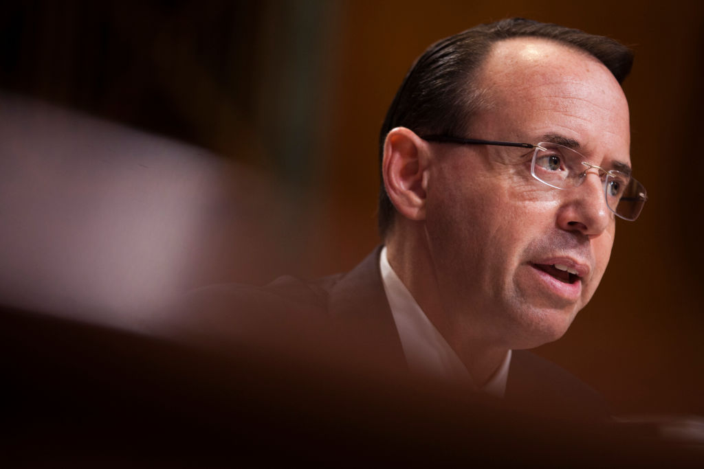 Deputy Attorney General Rod Rosenstein Testifies To Committee On Justice Dept.'s Budget