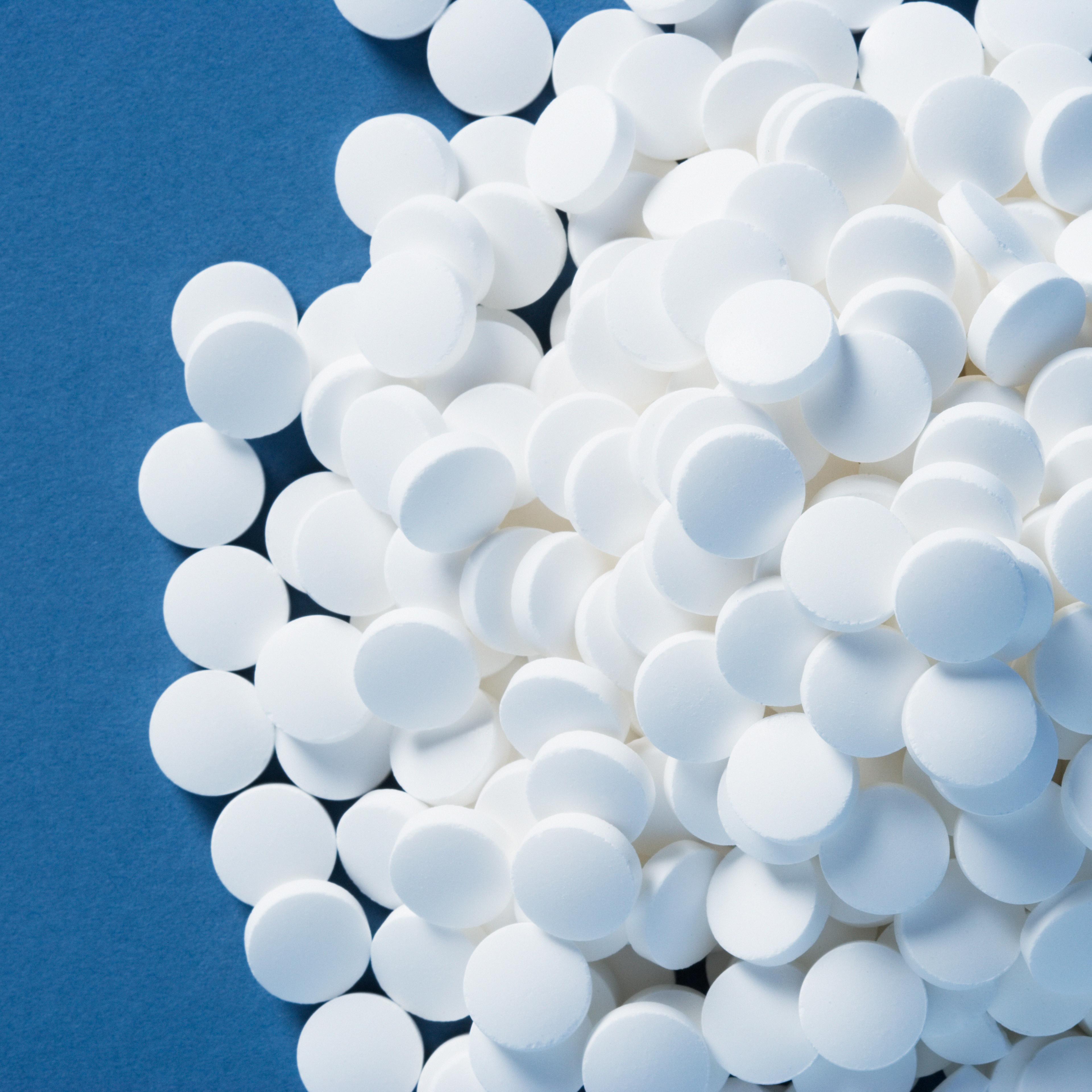 Pile of pills TIME health stock
