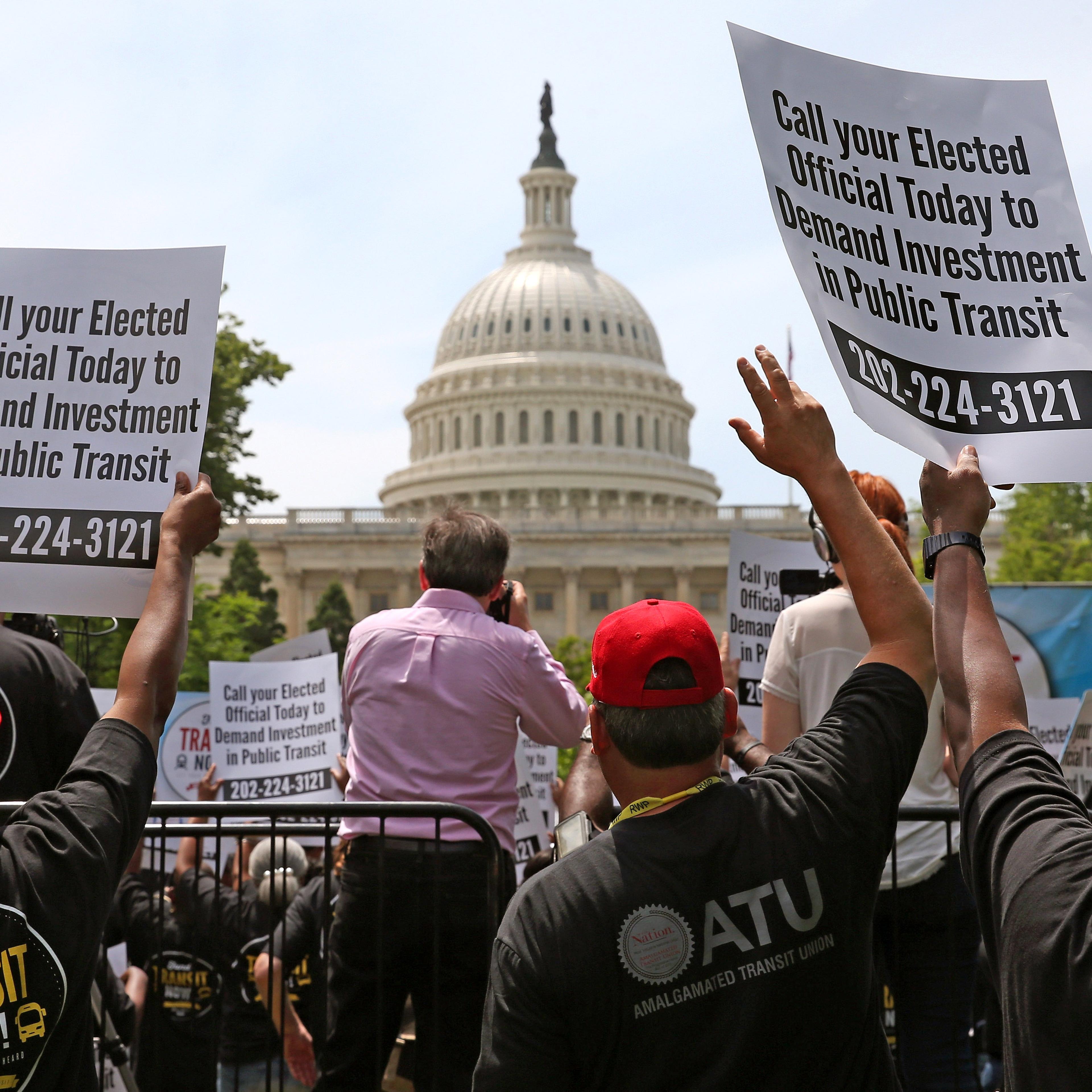 National Labor Leaders Held Rally To Urge Congress To Replenish The Highway Trust Fund