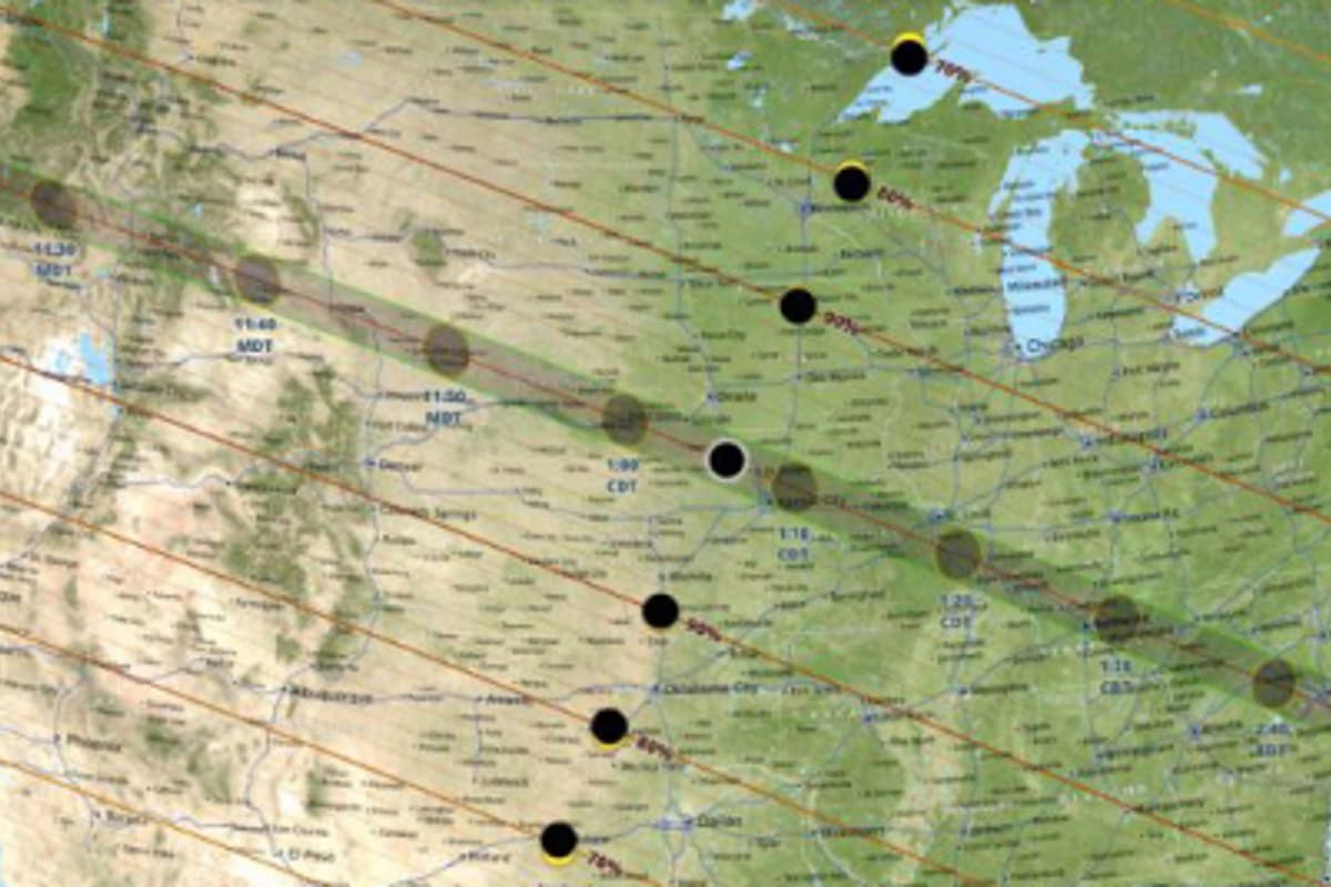 Eclipse Intersection 2017 Total Solar Eclipse Path Across the U.S.