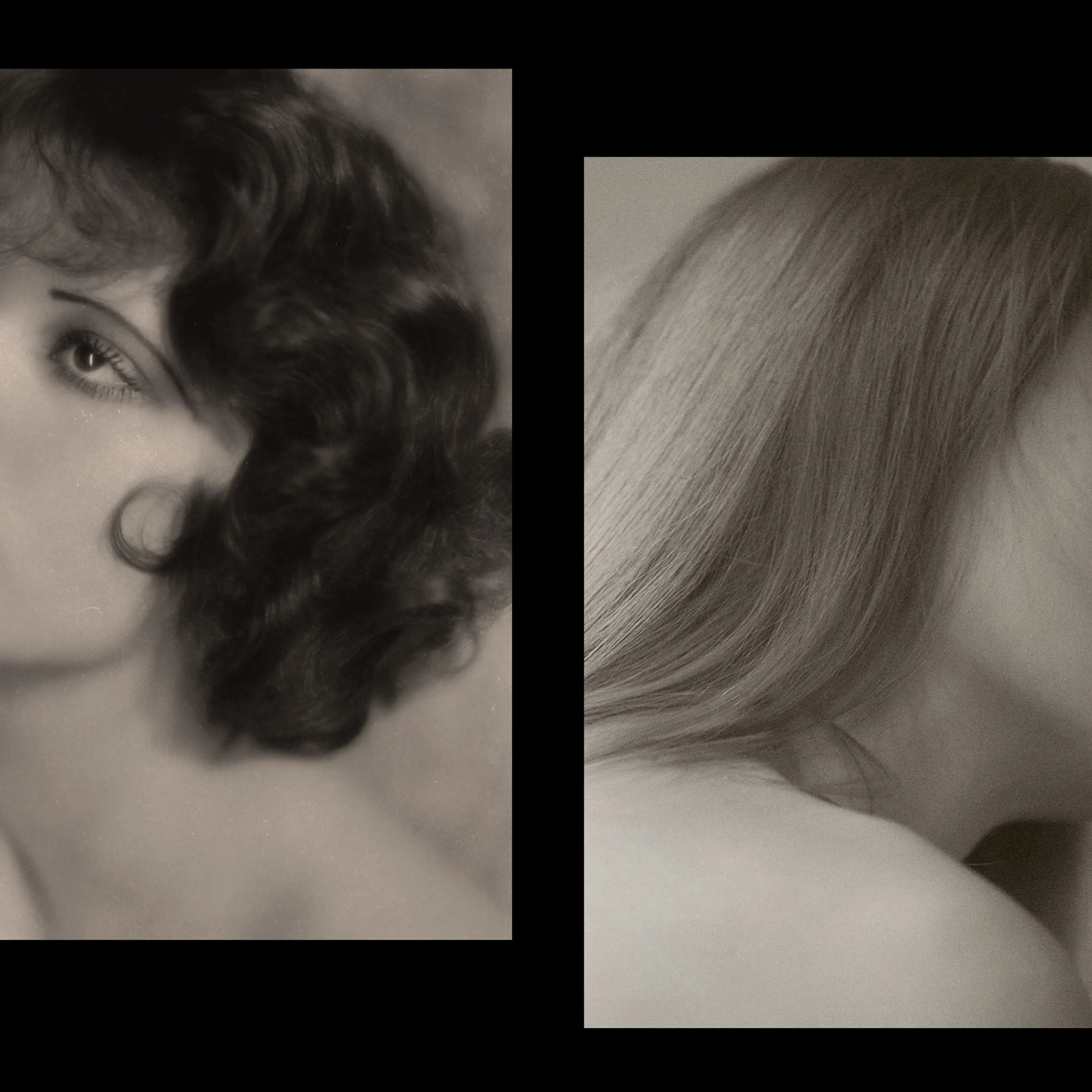 Left: Hollywood film star Clara Bow in 1927; Right: Album art from Taylor Swift's new album The Tortured Poets Department, which includes a song called Clara Bow.