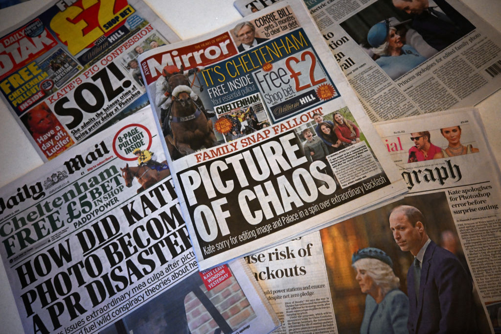 A picture shows the front pages of some of Britain's national newspapers.