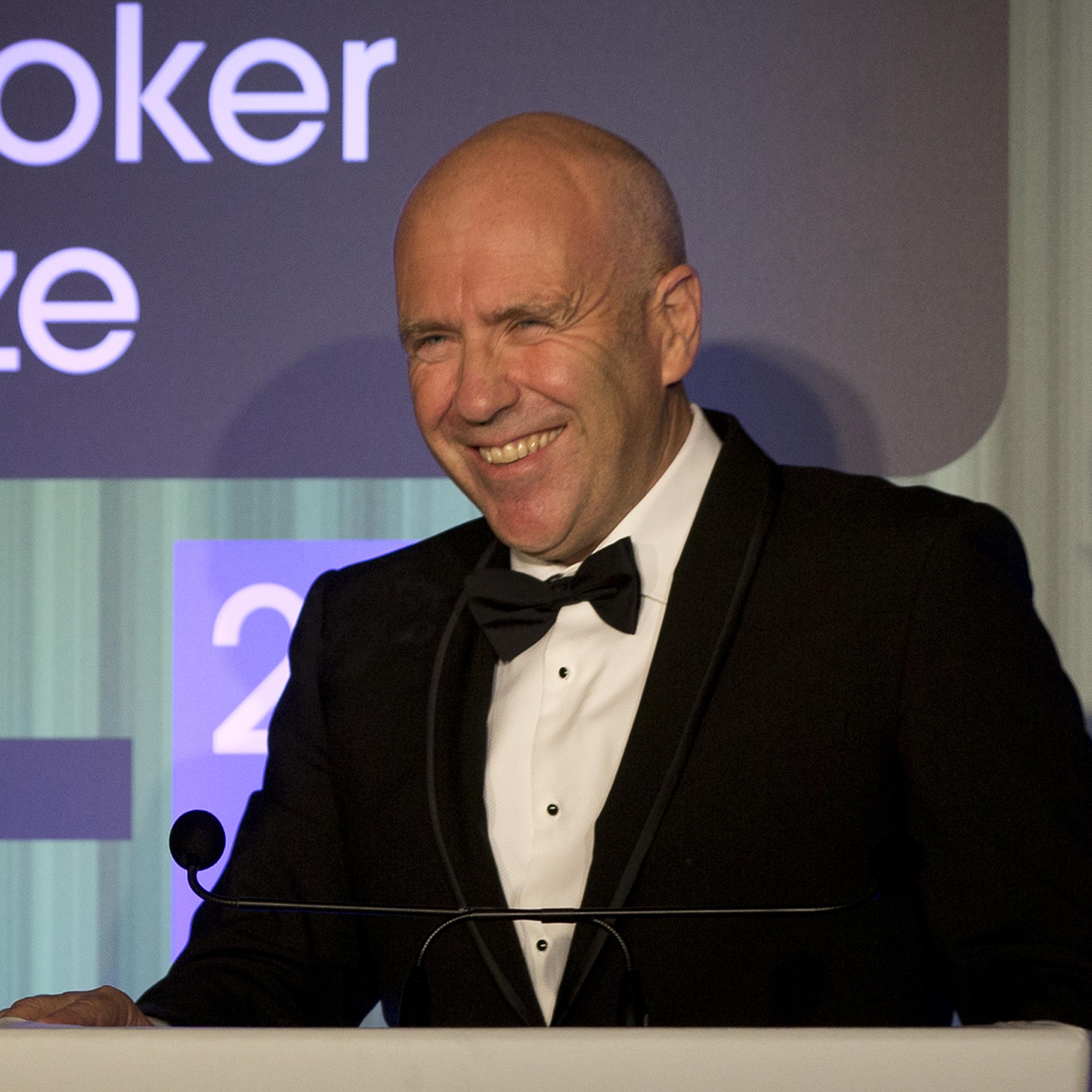 Australian author Richard Flanagan, author of 'The Narrow Road to the Deep North' speaks after winning the prize at the awards dinner, at the Guildhall on Oct. 14, 2014 in London.