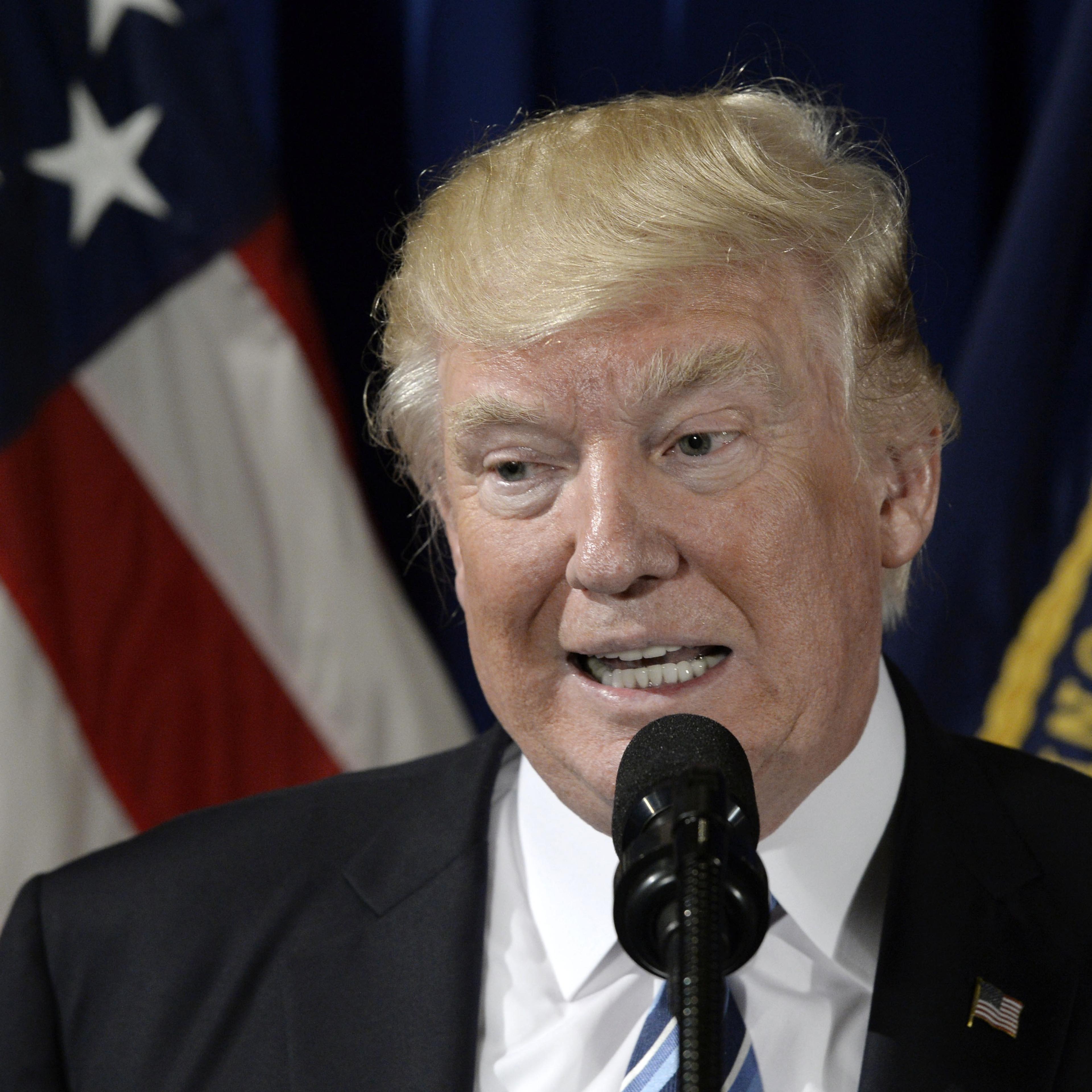 President Trump speaks at the Department of Veterans Affairs