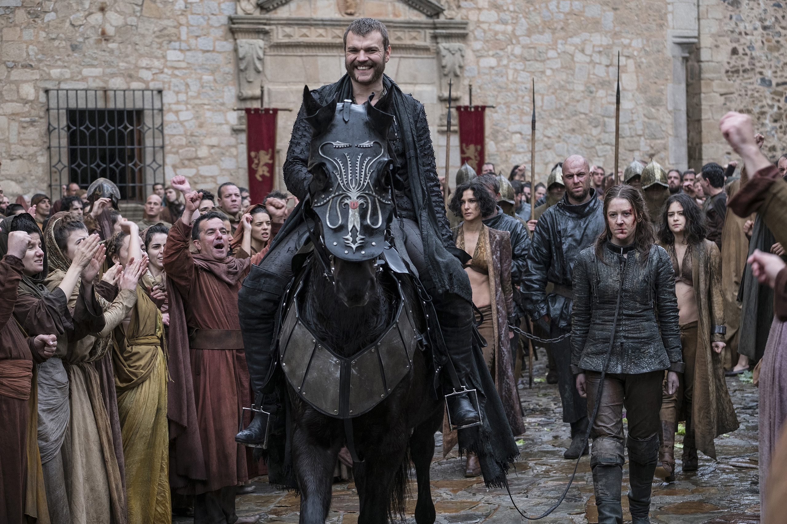 Pilou Asbæk and Gemma Whelan in Game of Thrones