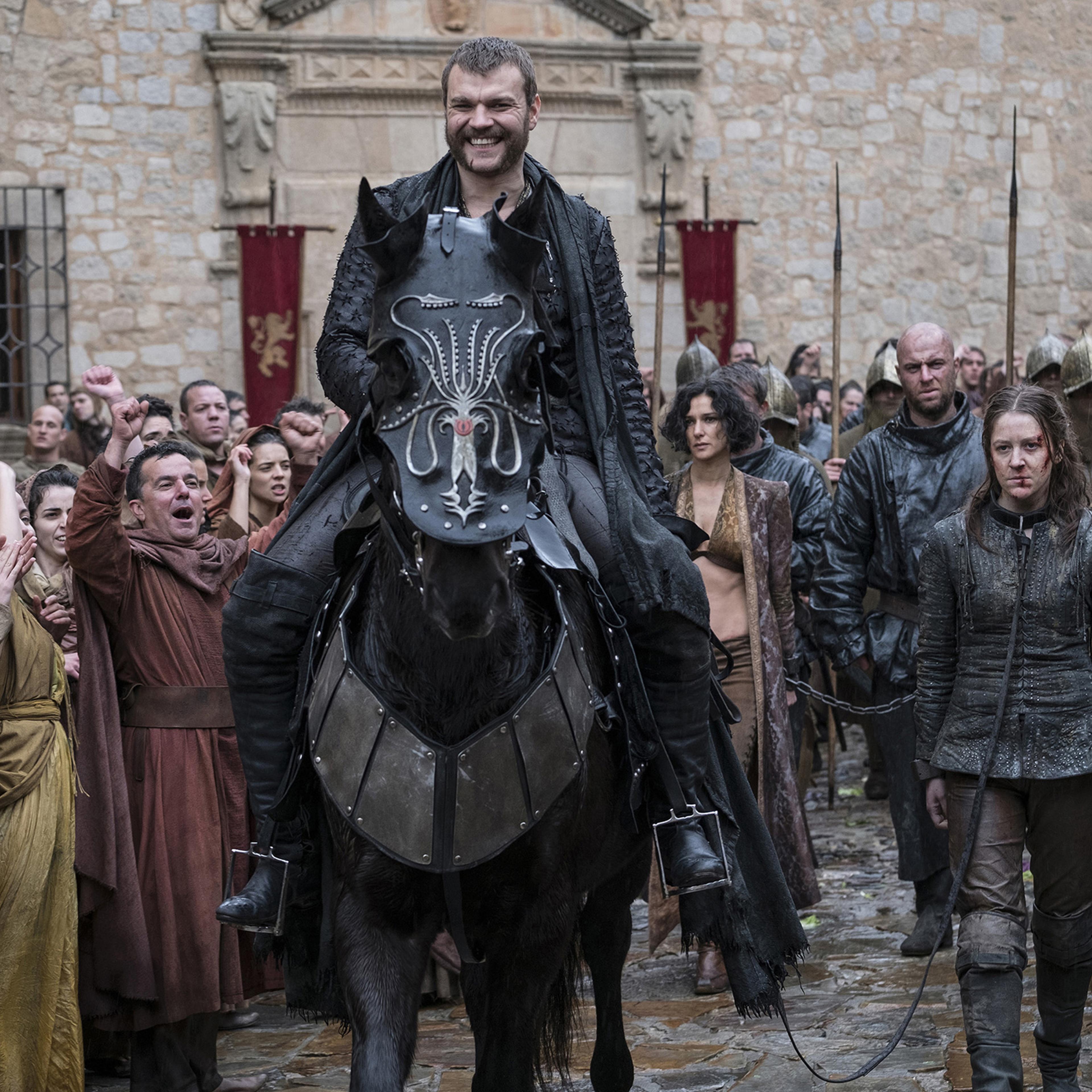 Pilou Asbæk and Gemma Whelan in Game of Thrones
