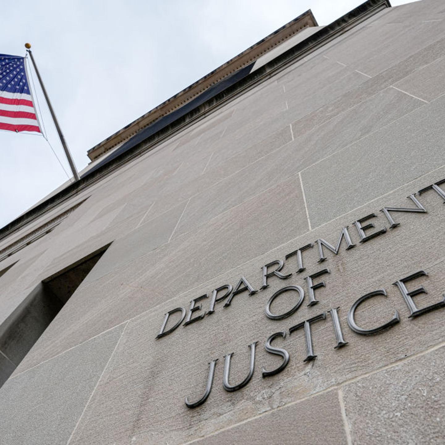 The Department of Justice (DOJ) headquarters building on January 20, 2024, in Washington, D.C.