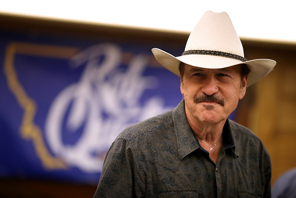 Democratic U.S. Congressional candidate Rob Quist looks on during a gathering with supporters at Darkhorse Hall and Wine Snug on May 22, 2017 in Great Falls, Montana.