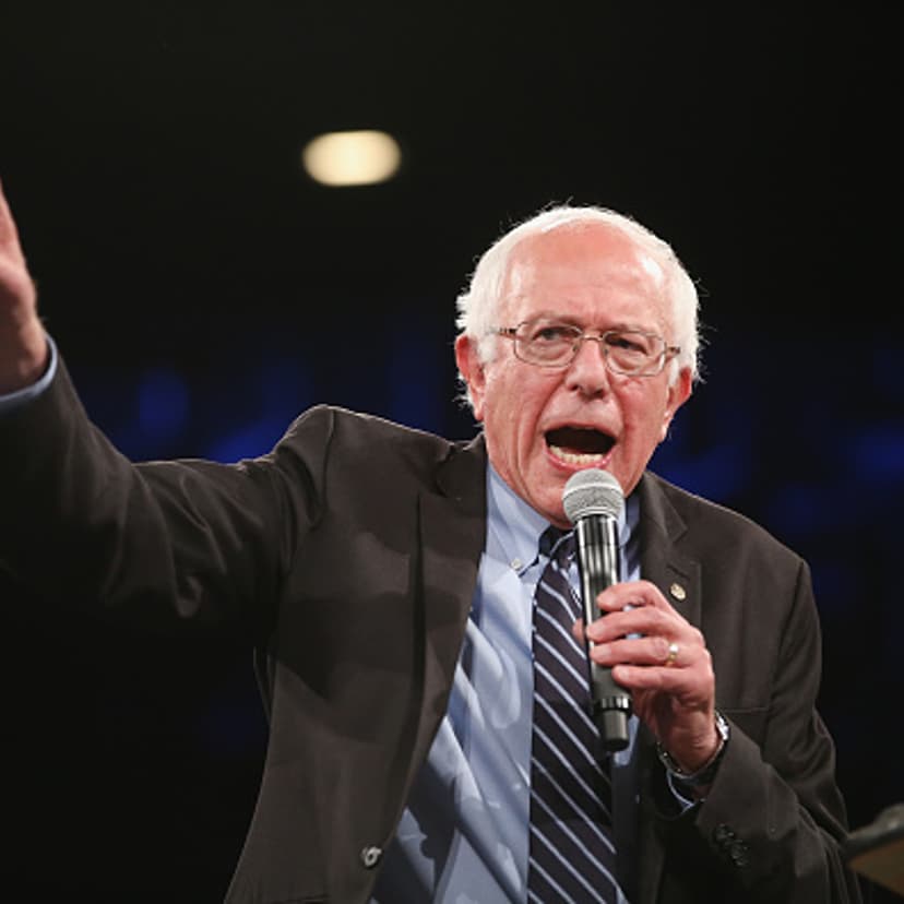 Vermont Sen. Bernie Sanders speaks to the Jefferson-Jackson Dinner on October 24, 2015 in Des Moines, Iowa.