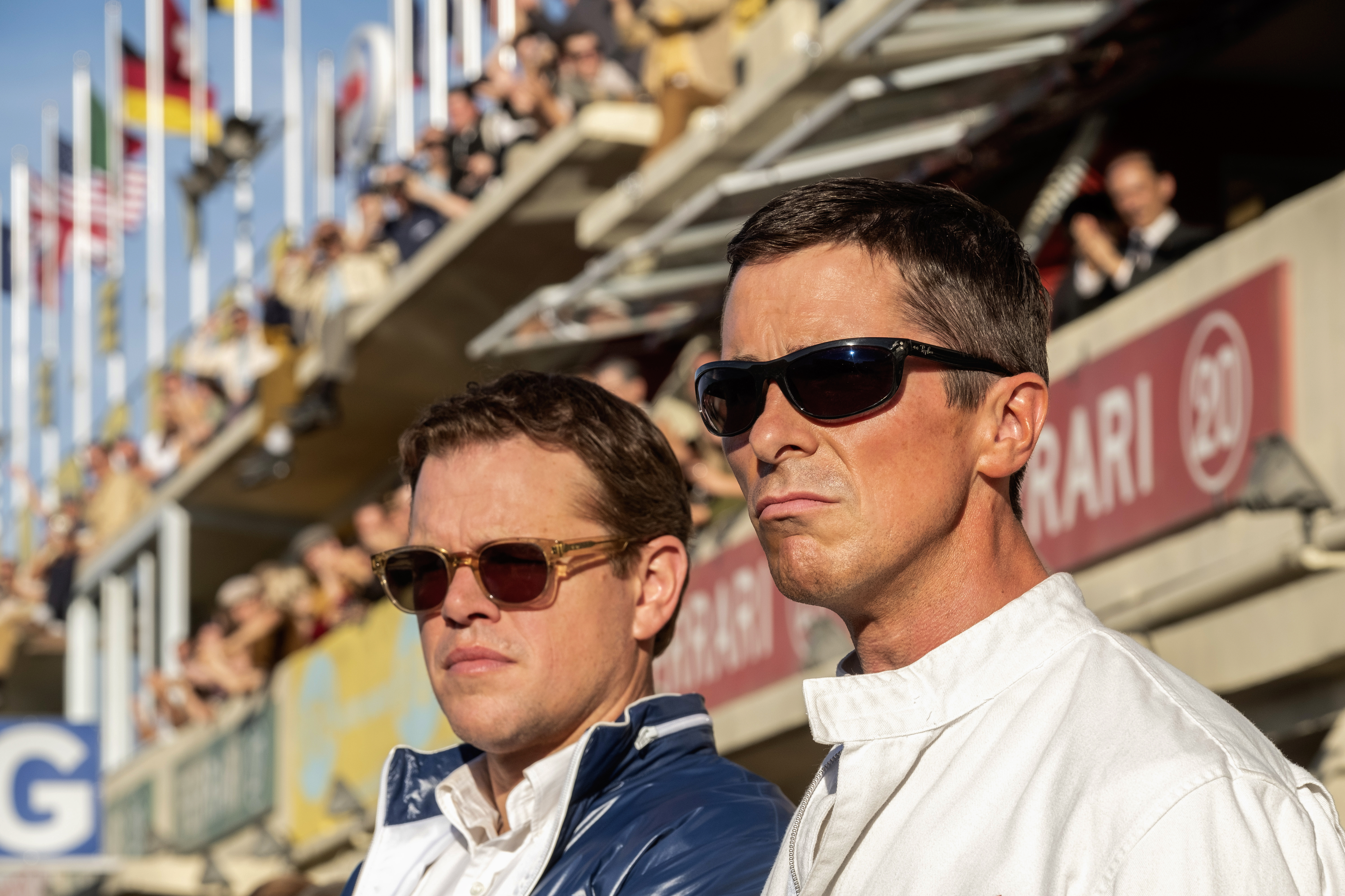 Matt Damon and Christian Bale in 'Ford v Ferrari.'
