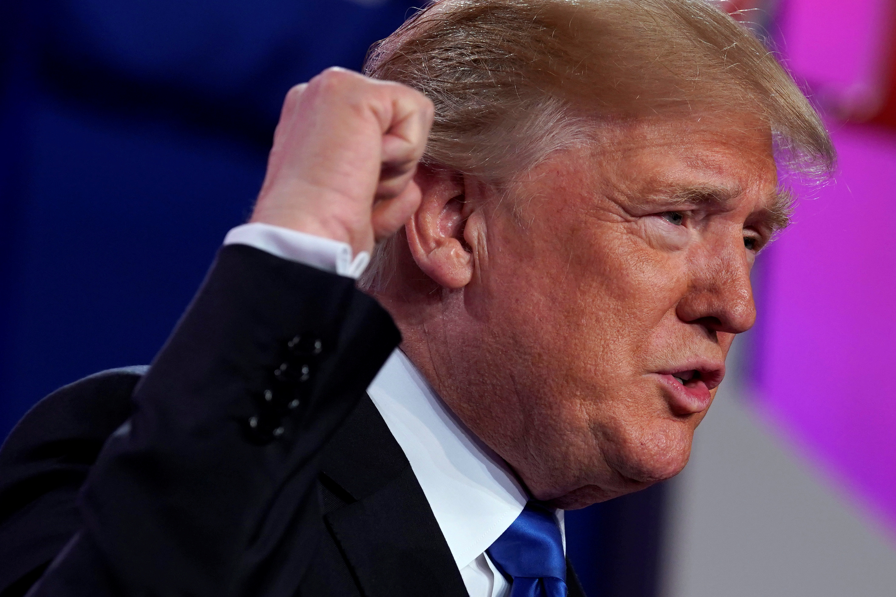 President Donald Trump addresses the 2017 Values Voter Summit