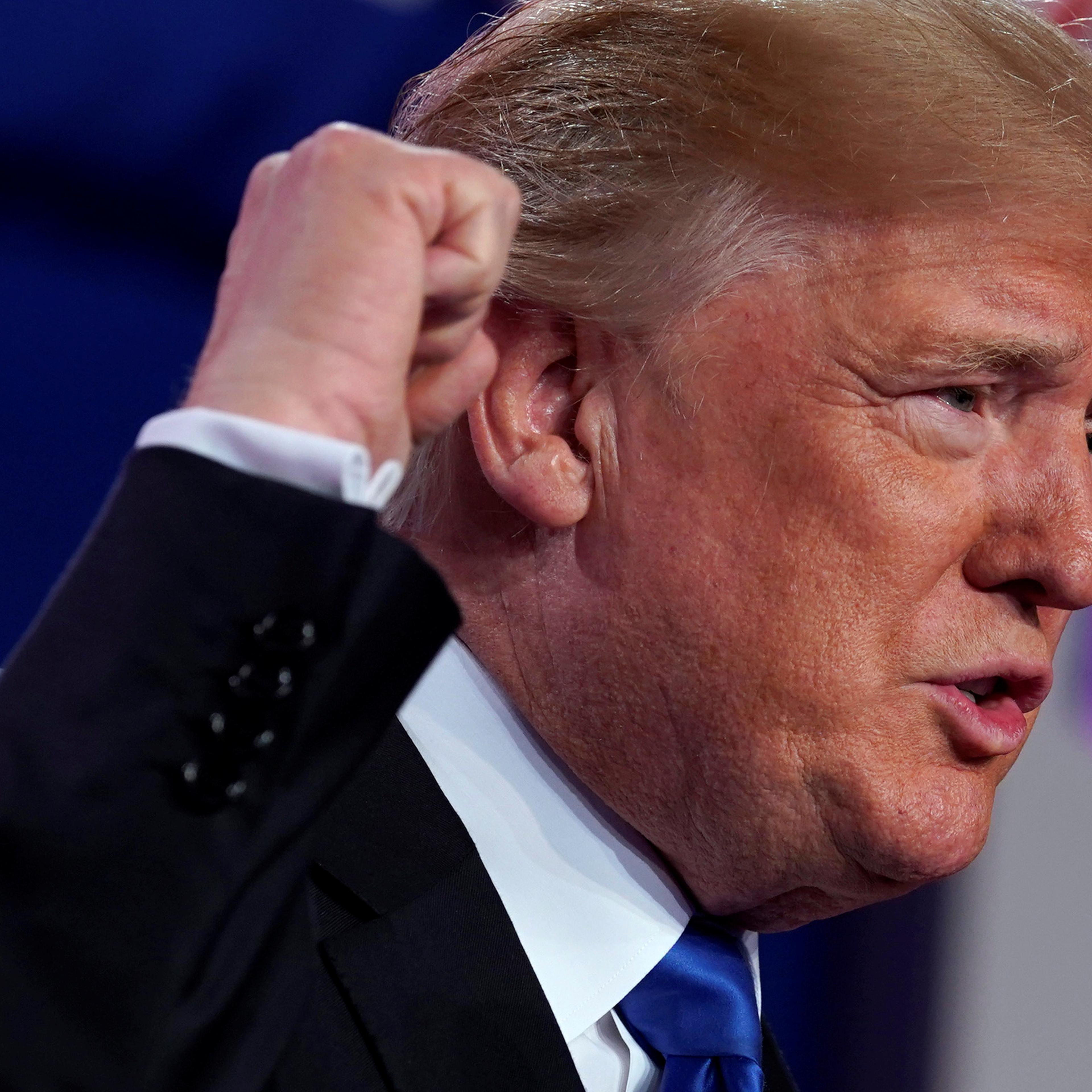 President Donald Trump addresses the 2017 Values Voter Summit