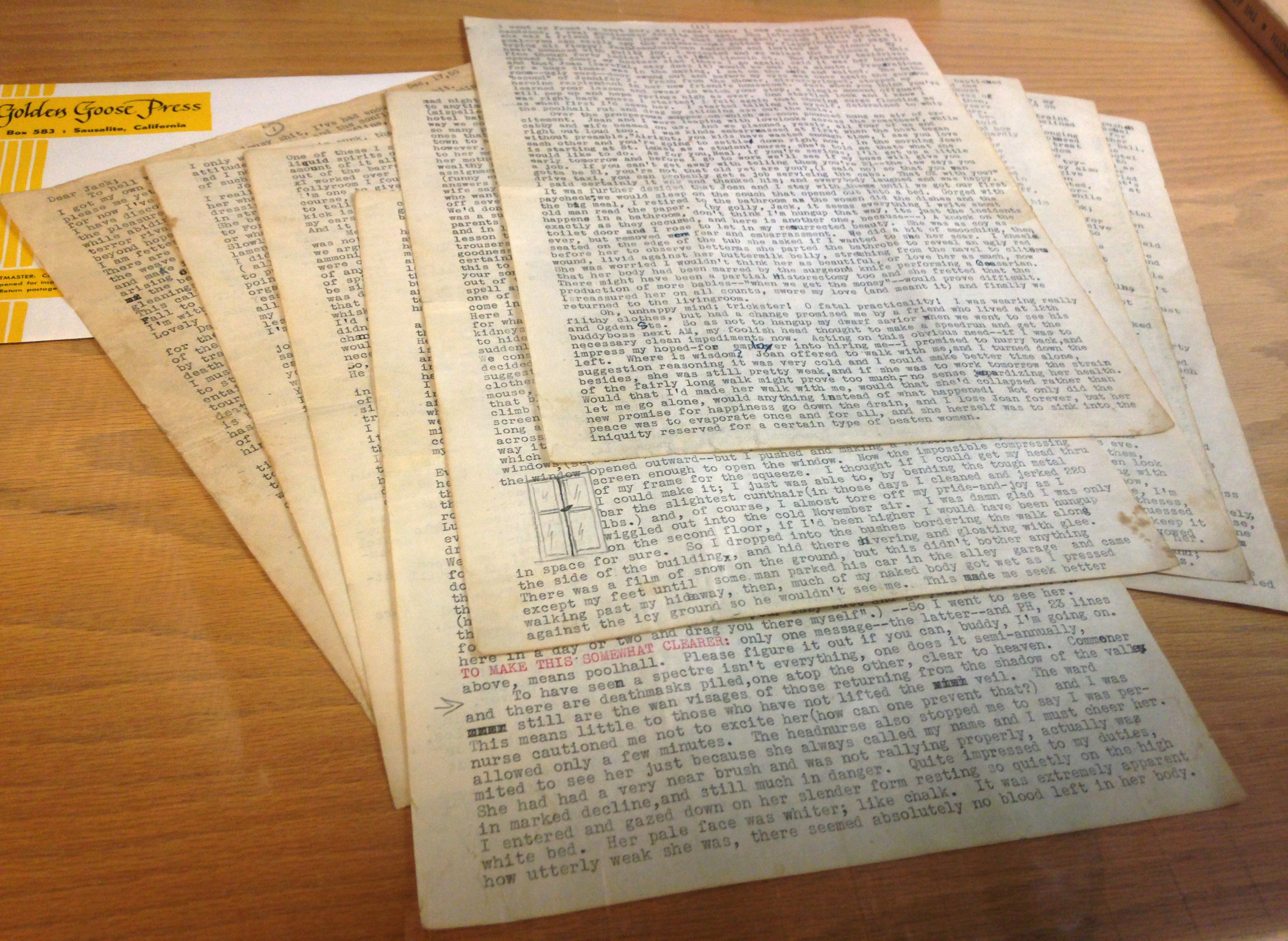 An 18-page letter written by Beat-era icon Cassady is shown to reporters in San Francisco