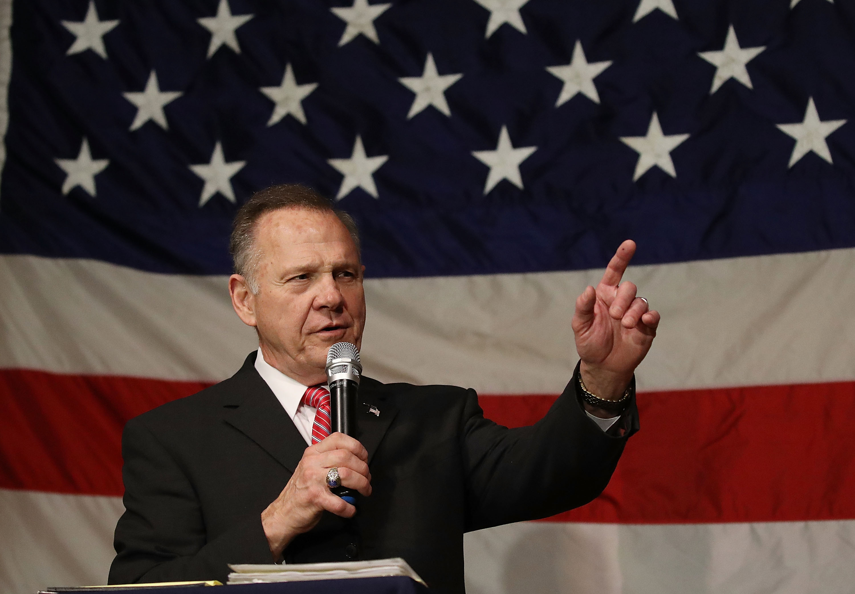 Steve Bannon Joins Alabama Senate Candidate Roy Moore At Campaign Rally
