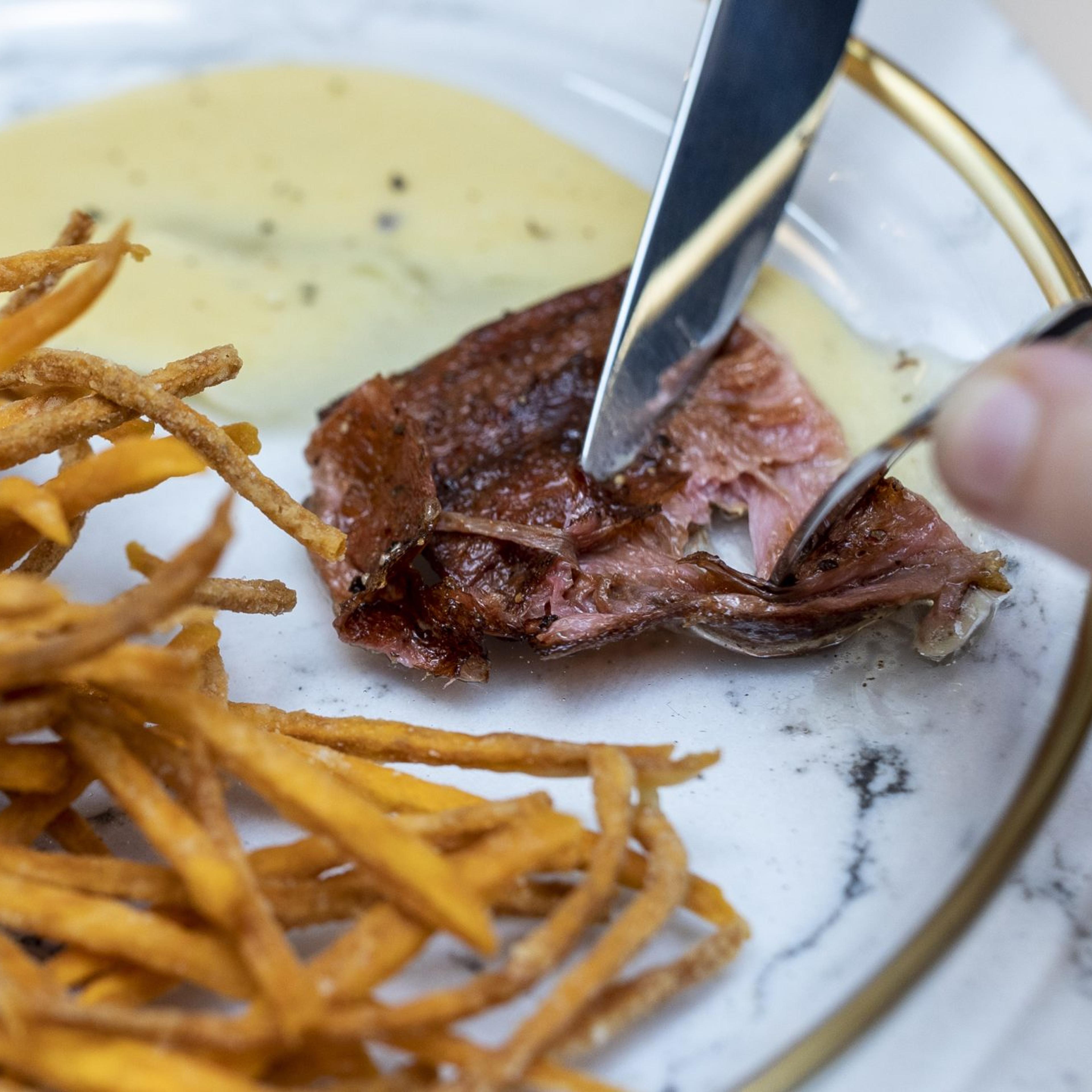 The first taste test of Aleph Farm's cultivated steak.