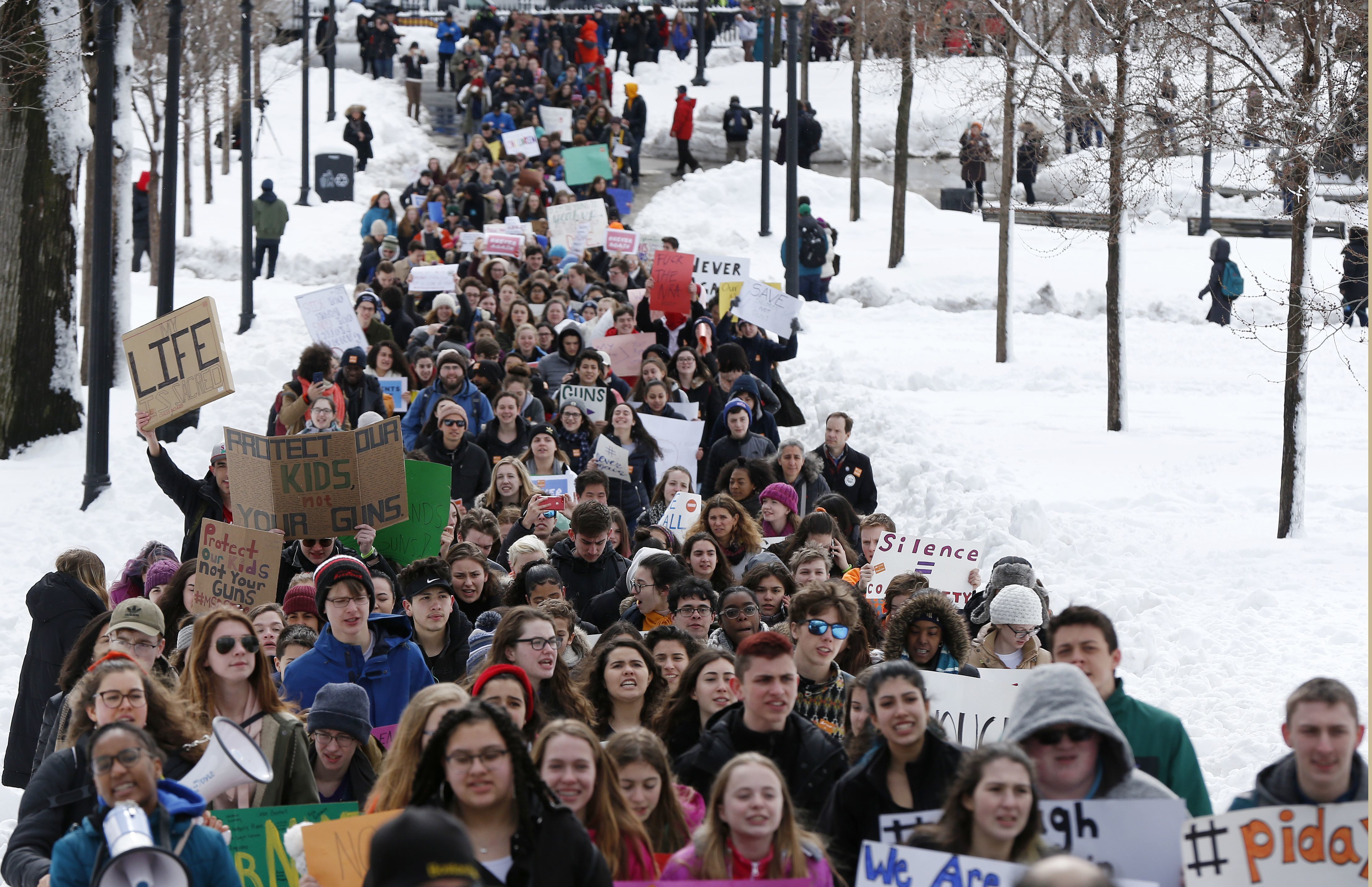 Student Walkout Gun Violence , Boston, USA - 14 Mar 2018