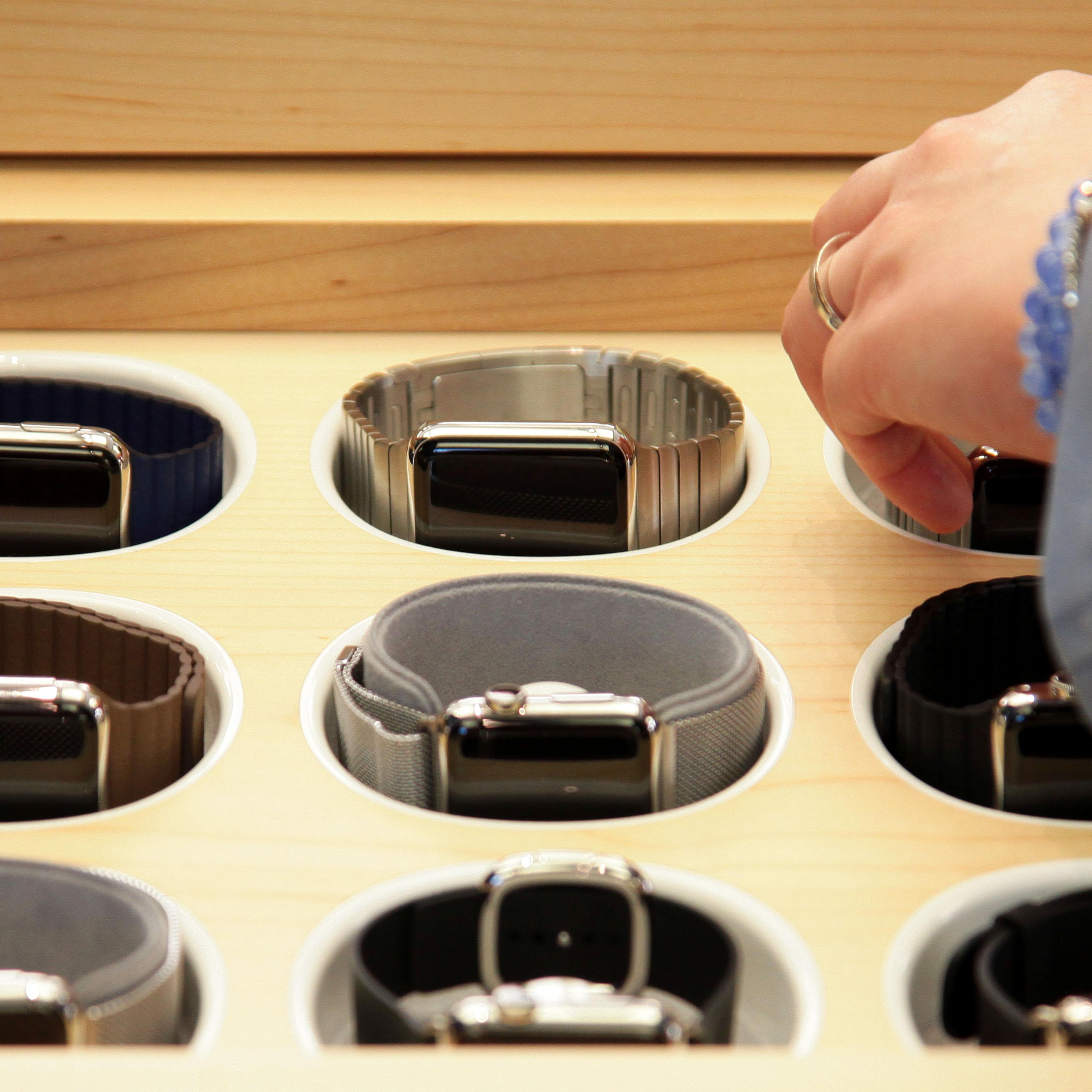 Apple Watch Goes On Display At Apple Inc. Stores Ahead Of Sales Launch