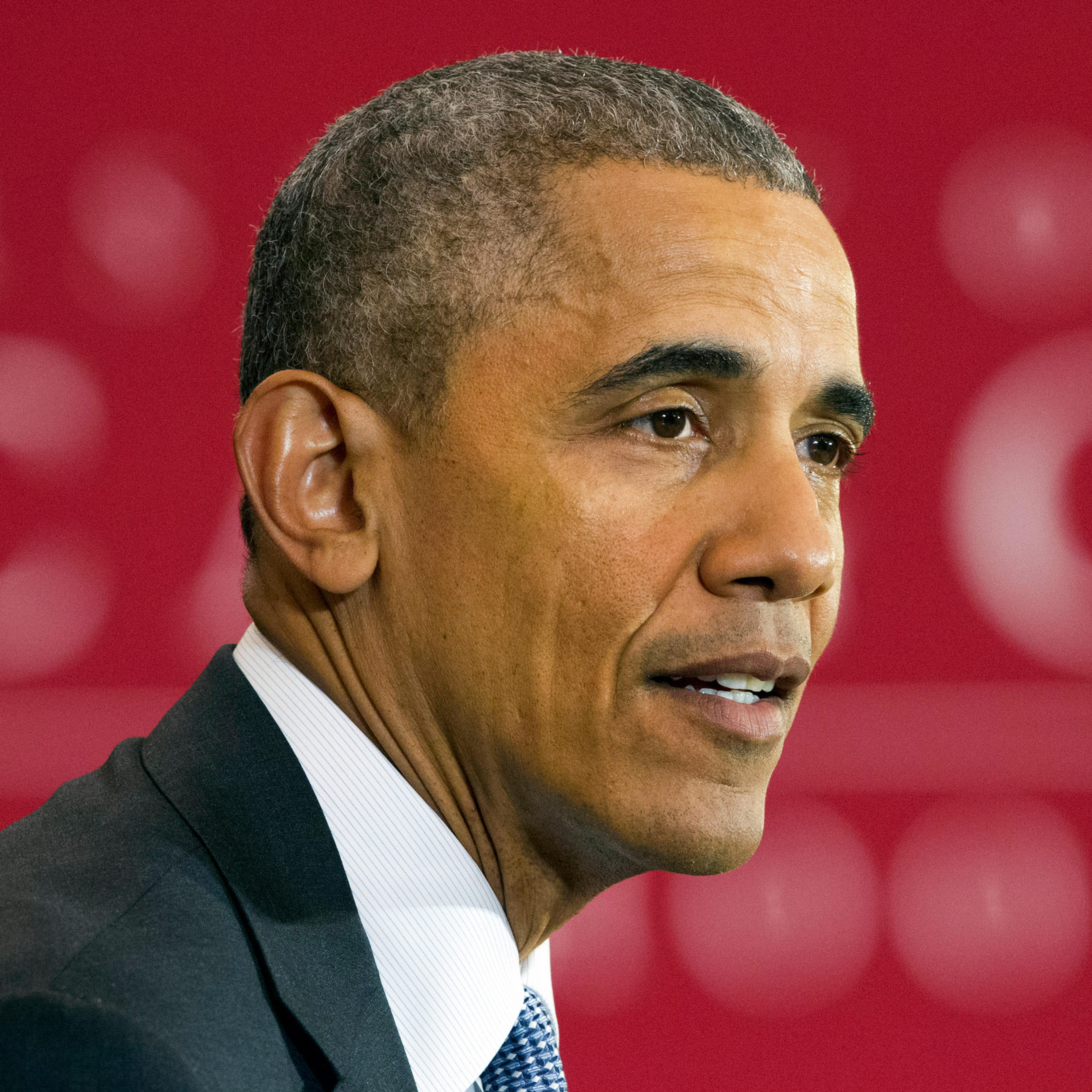 In this April 7, 2016, photo, President Barack Obama speaks about his Supreme Court nominee Merrick Garland at the University of Chicago Law School in Chicago. Thanks to an improving economic outlook and strong backing from young people, Obama’s approval