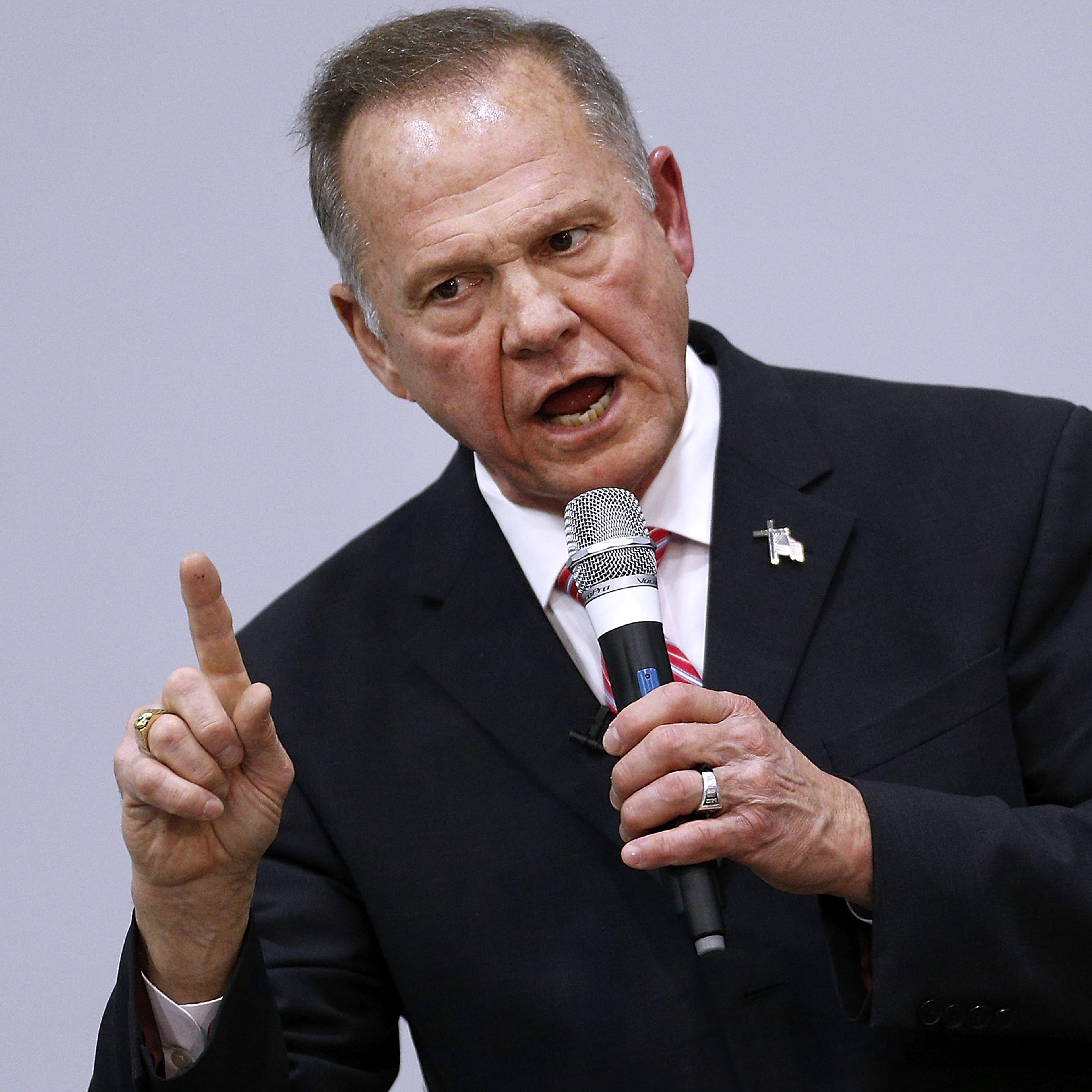 Embattled GOP Senate Candidate Judge Roy Moore Attends Church Revival Service At Baptist Church In Jackson, Alabama