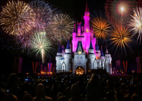 walt disney world - magic kingdom castle fireworks