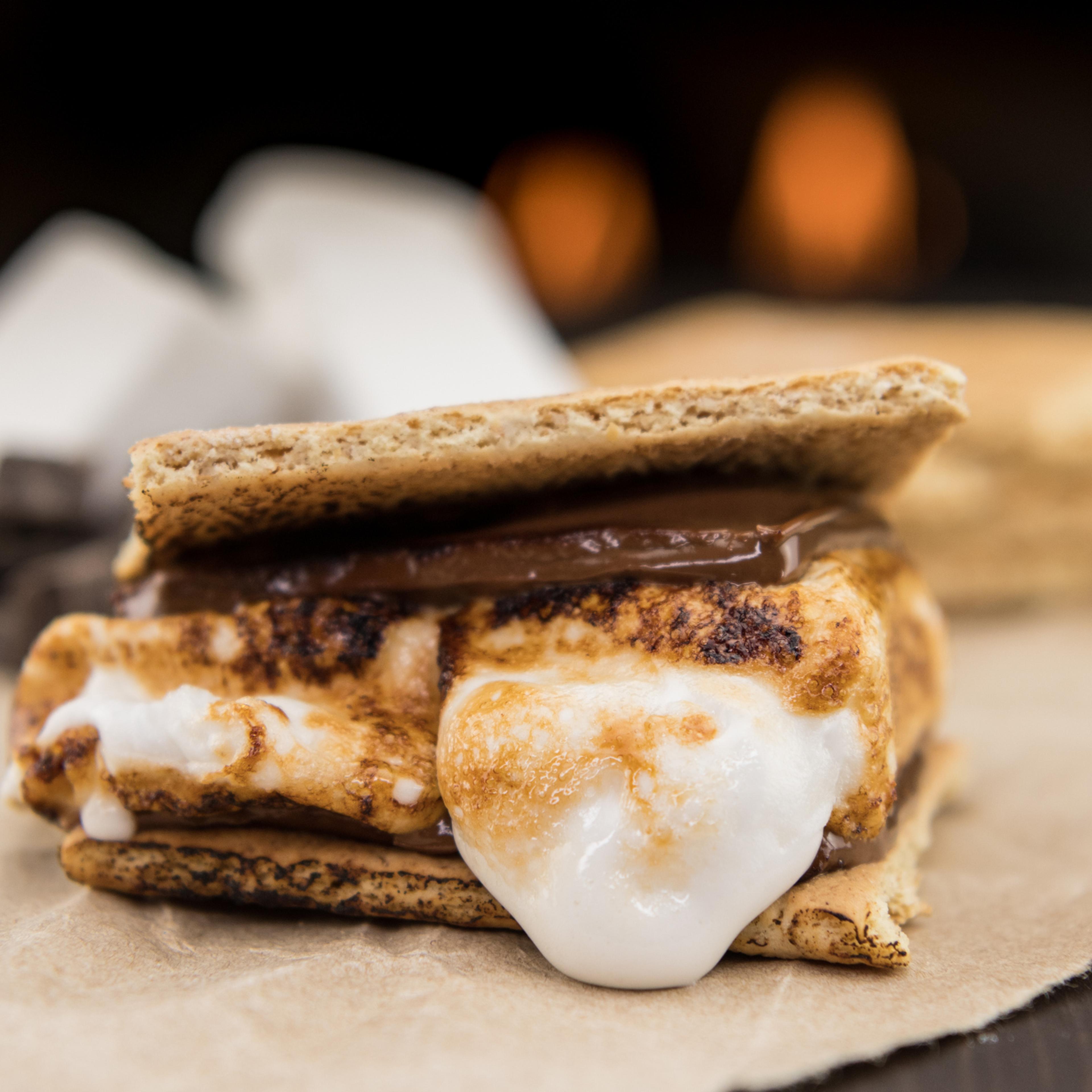 Assembled Smore on Brown Paper