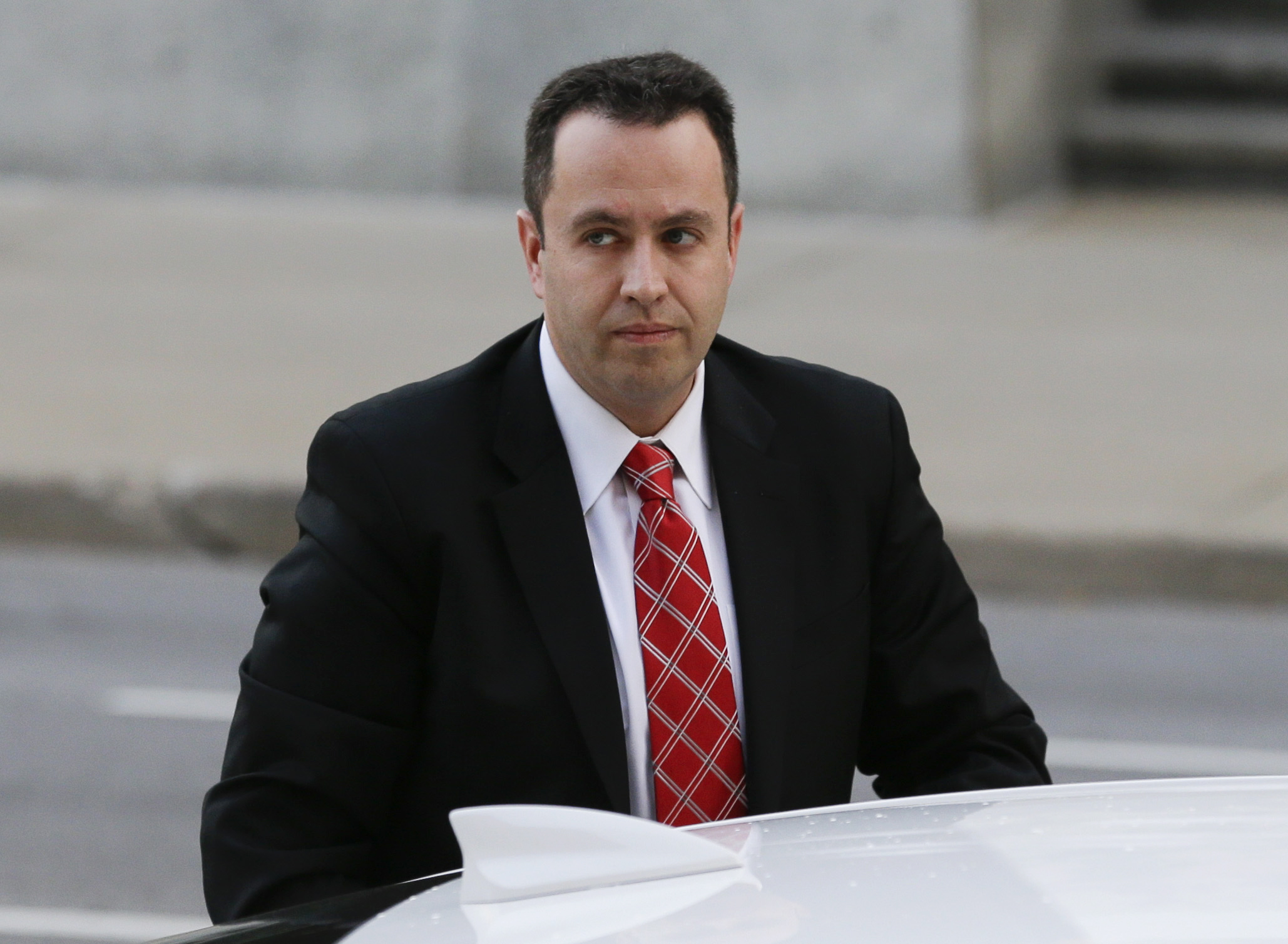 Former Subway pitchman Jared Fogle arrives at the federal courthouse in Indianapolis on Nov. 19, 2015.