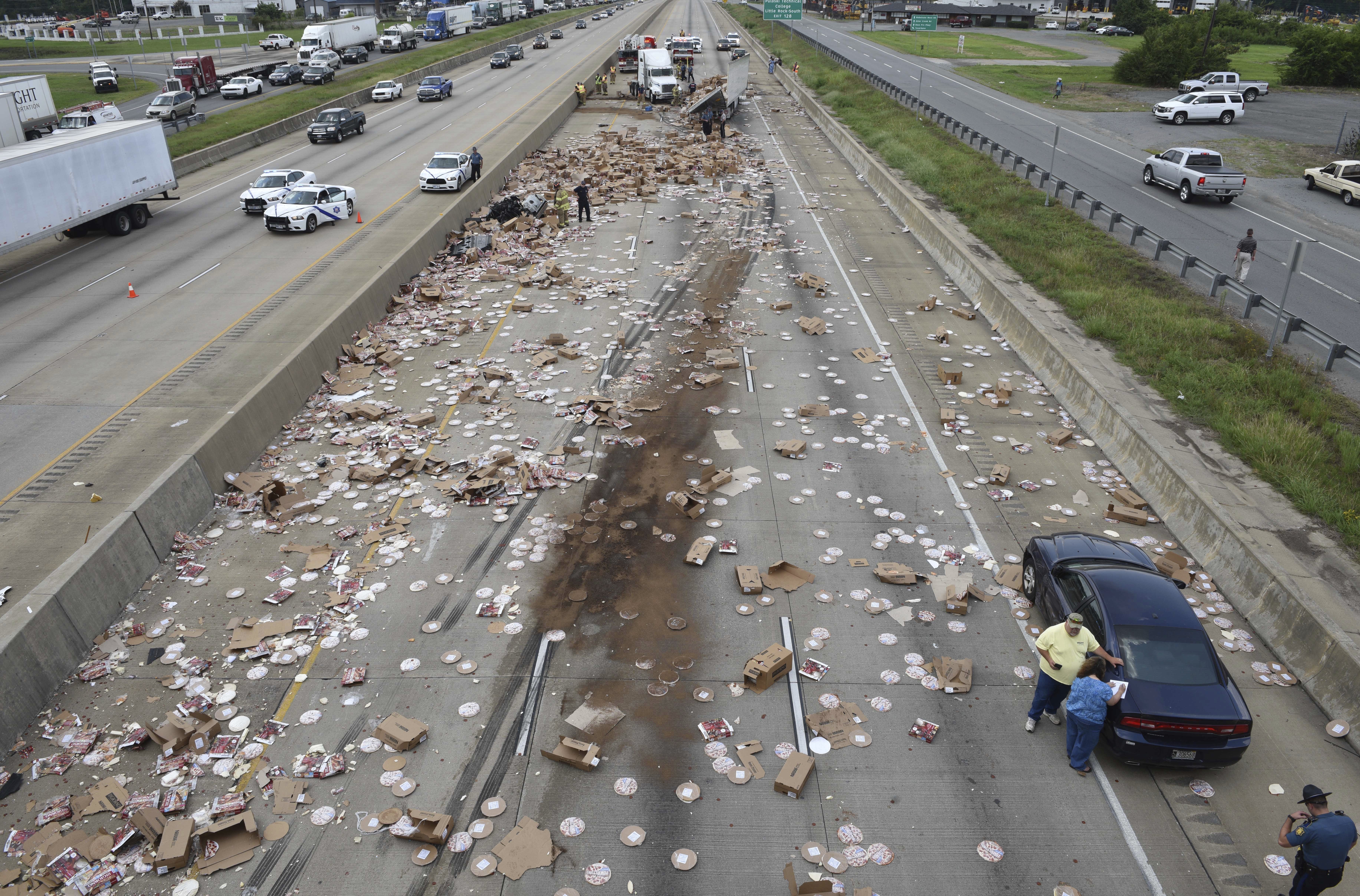 APTOPIX Pizza Spill