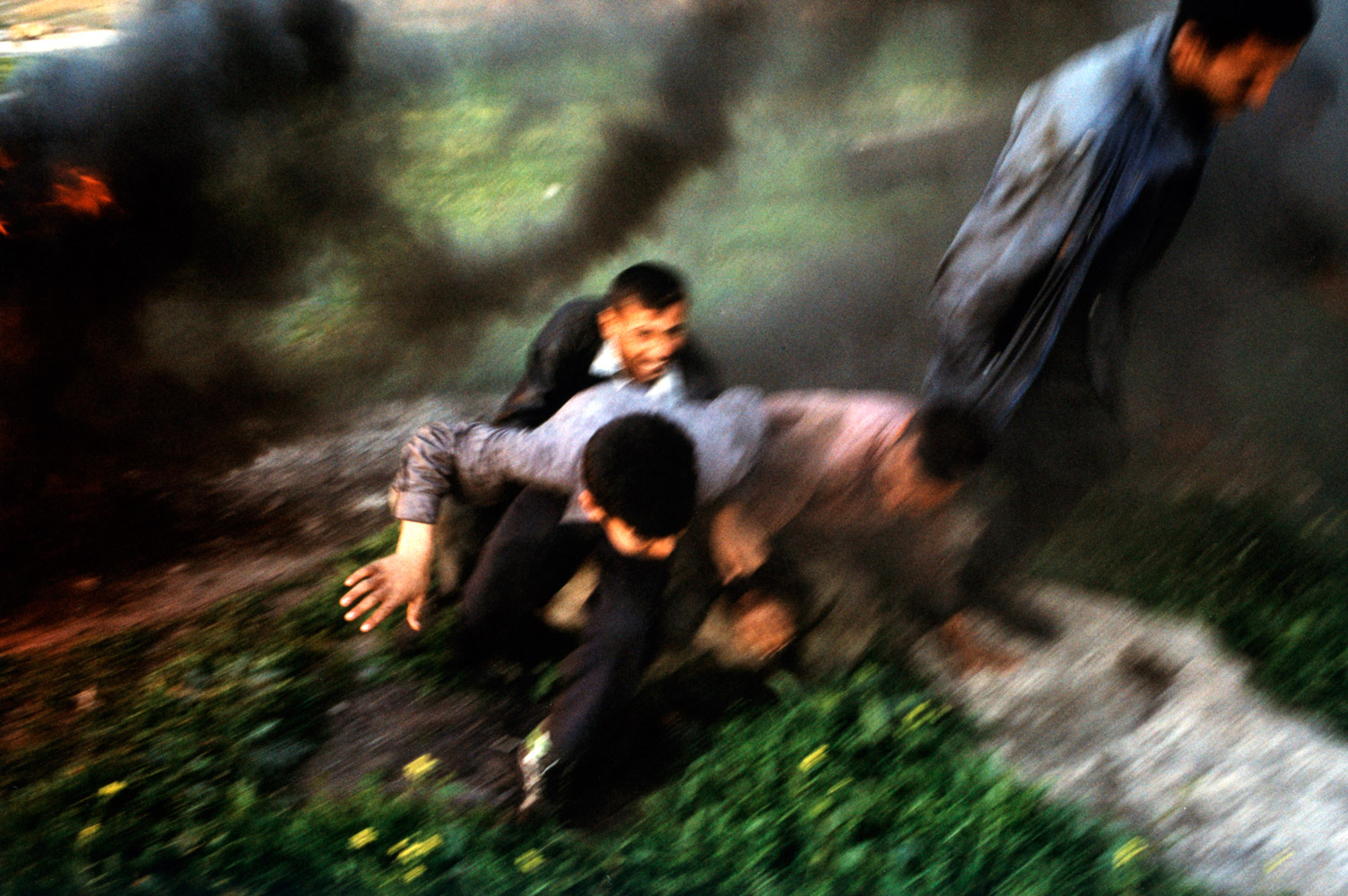 INSight Artist<br /><br />Soukh ash-Shouyoukh, Northern Iraq, April 2004. Roadside bombing attack on a pipe-line.