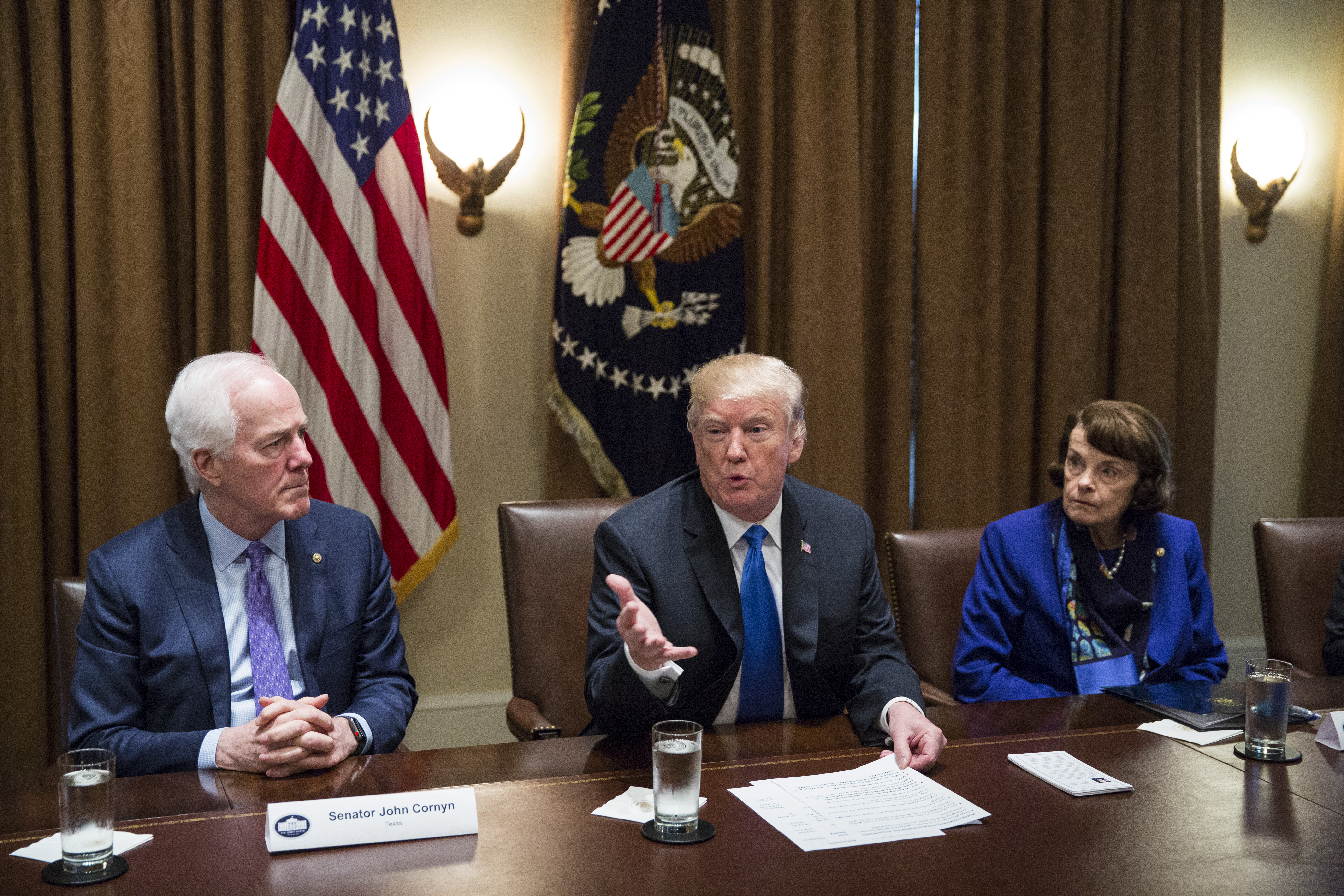 President Trump Meets With Bipartisan Members Of Congress To Discuss School And Community Safety