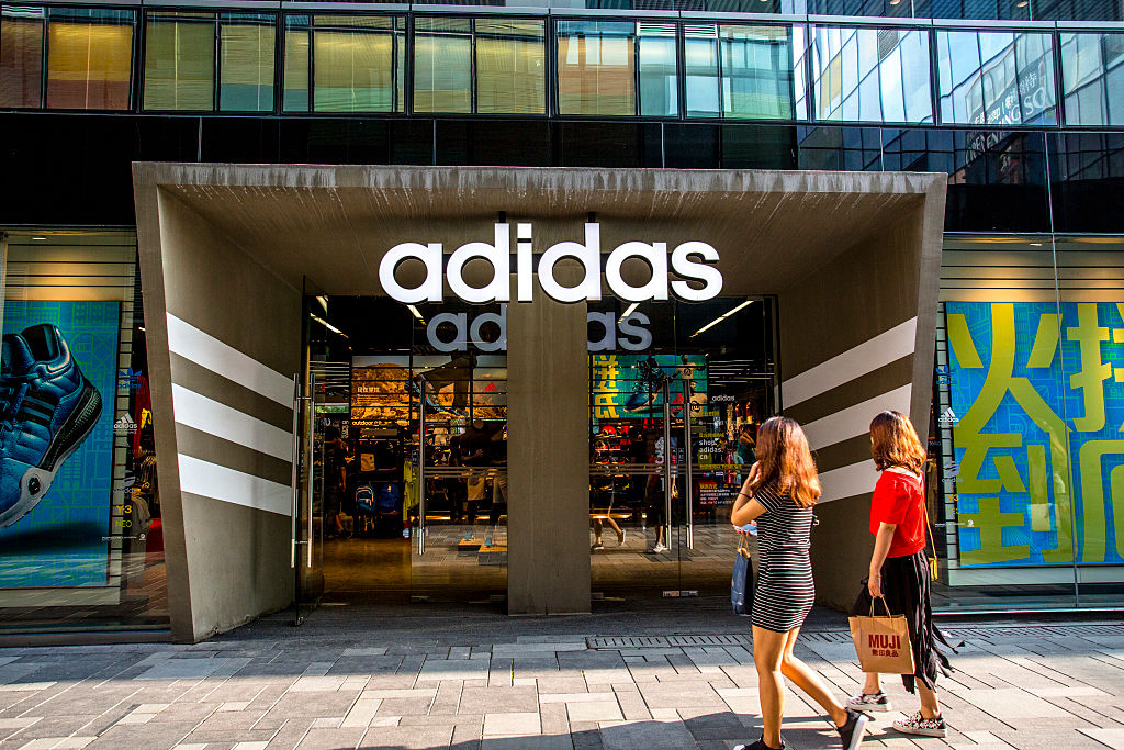 An Adidas shop in Sanlitun.  Adidas, the world's second-