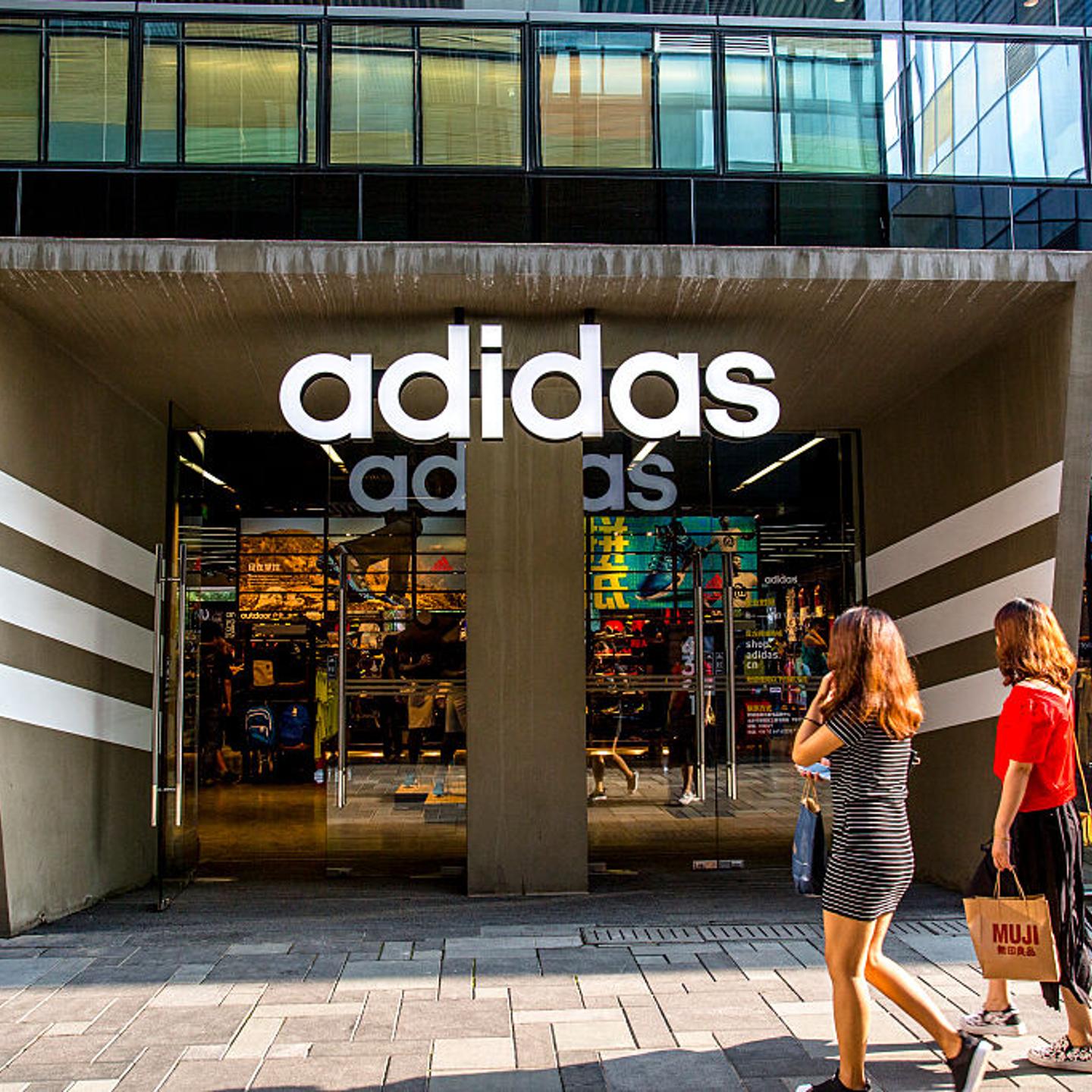 An Adidas shop in Sanlitun. Adidas, the world's second-
