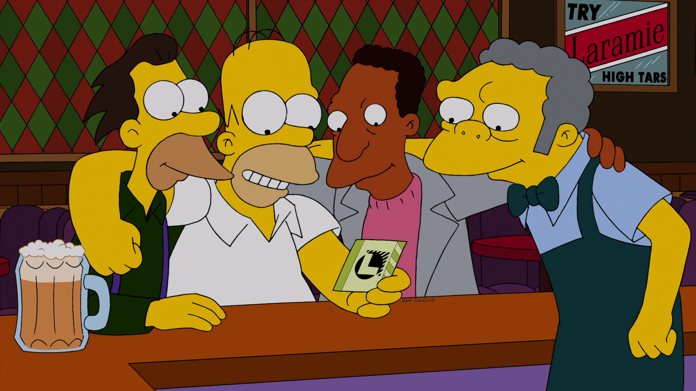 THE SIMPSONS: Homer, Moe, Lenny and Carl win the Springfield Lottery in the first part of the all-new "The Saga of Carl/Dangers On A Train" one-hour season finale episode of THE SIMPSONS airing Sunday, May 19 (8:00-9:00 PM ET/PT) on FOX. THE SIMPSONS ™ a
