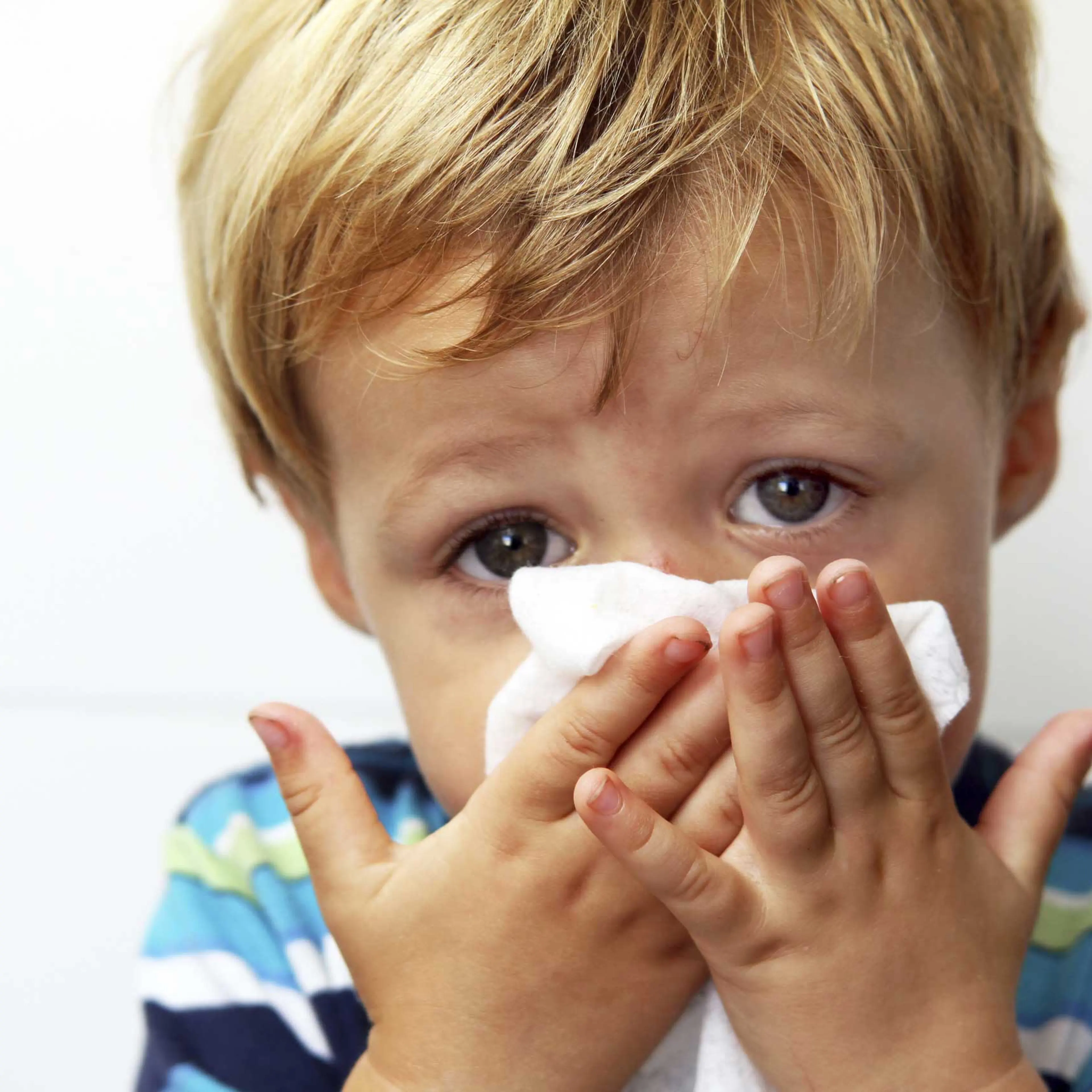 Sick Child with tissue