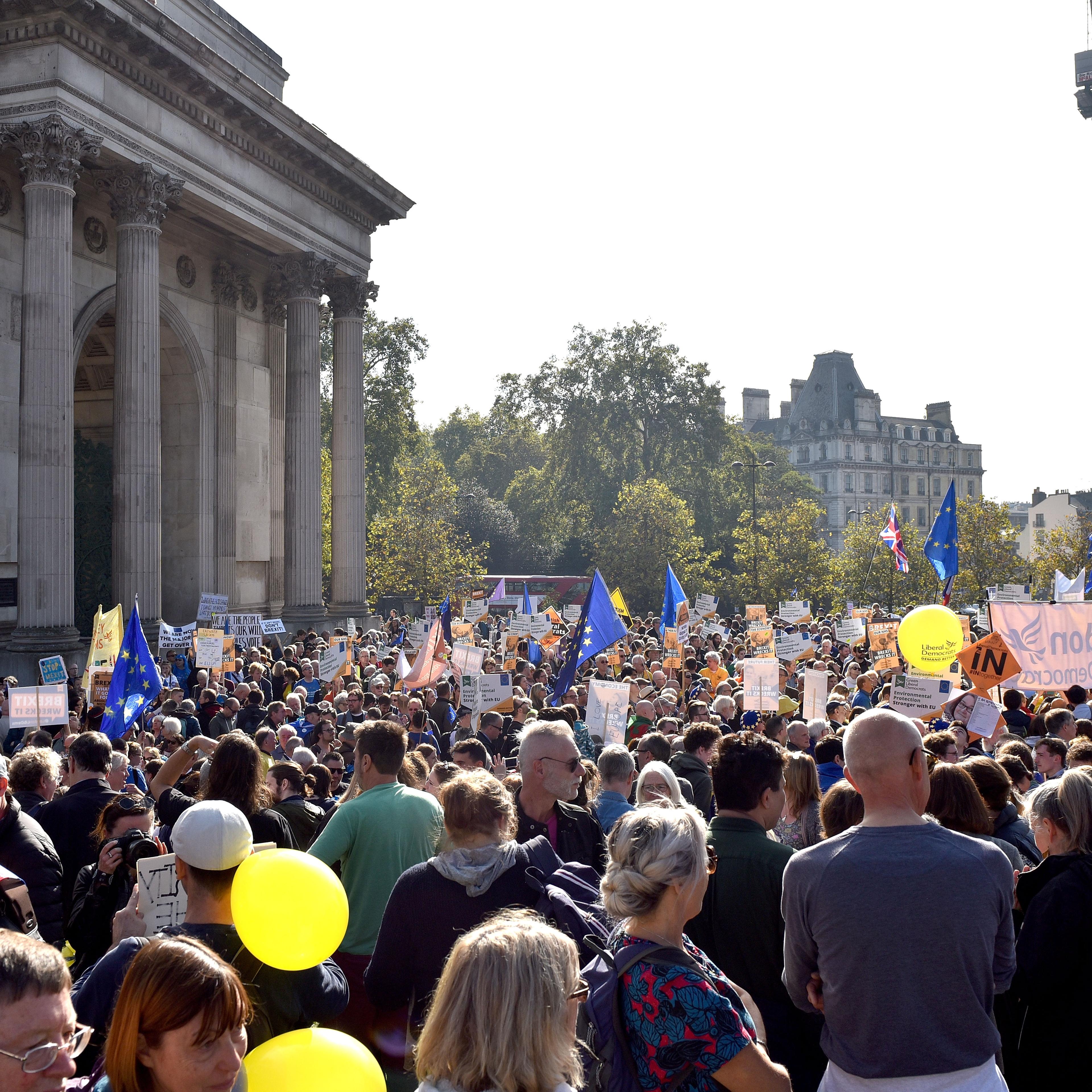 Members Of The Public March To Demand A People's Vote On Brexit