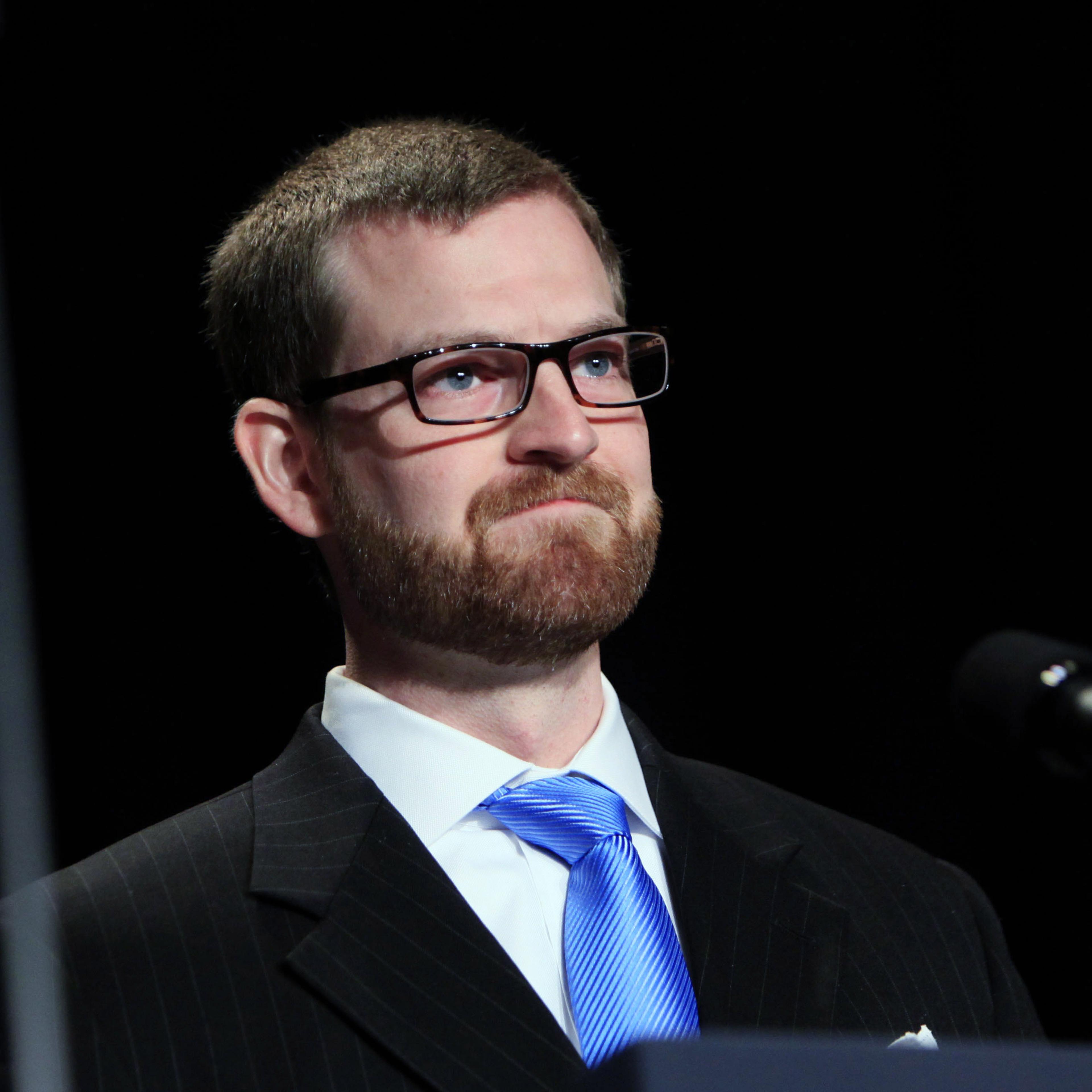Dr. Kent Brantly, an Ebola survivor, speaks during the National Prayer Breakfast on February 5, 2015 in Washington, DC.