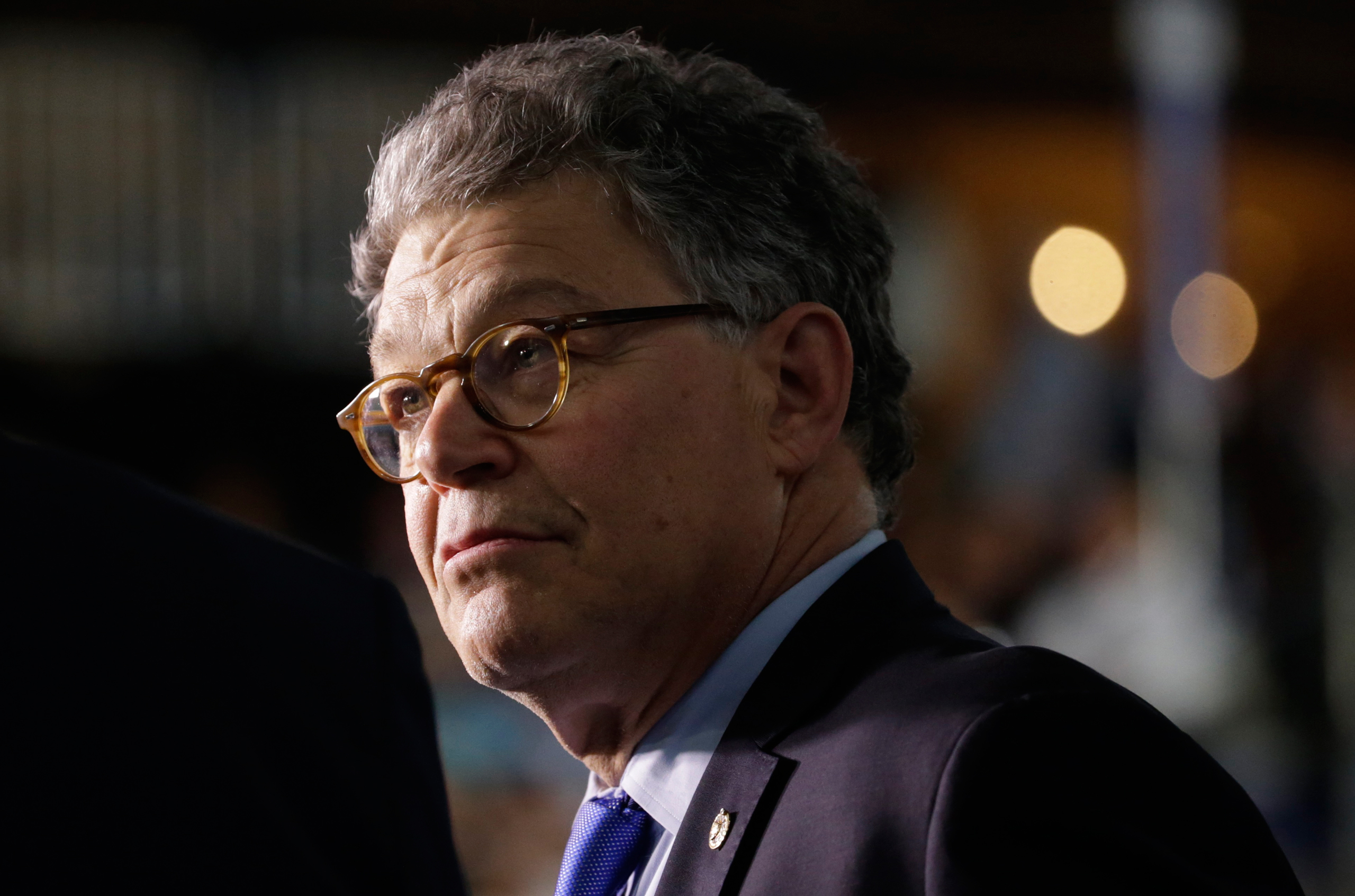 Senator Al Franken (D-MN) is seen at the Democratic National Convention in Philadelphia, Pennsylvania