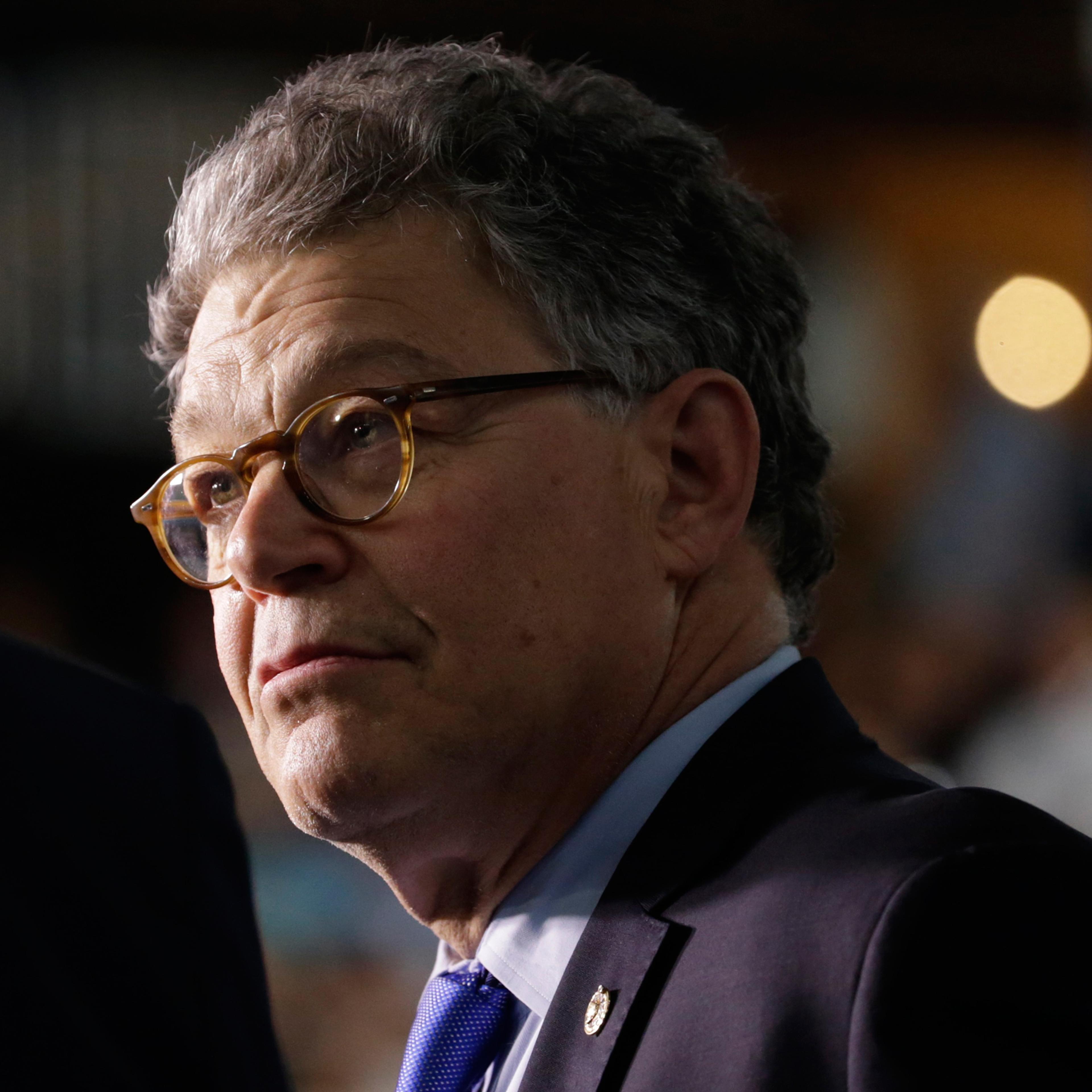 Senator Al Franken (D-MN) is seen at the Democratic National Convention in Philadelphia, Pennsylvania